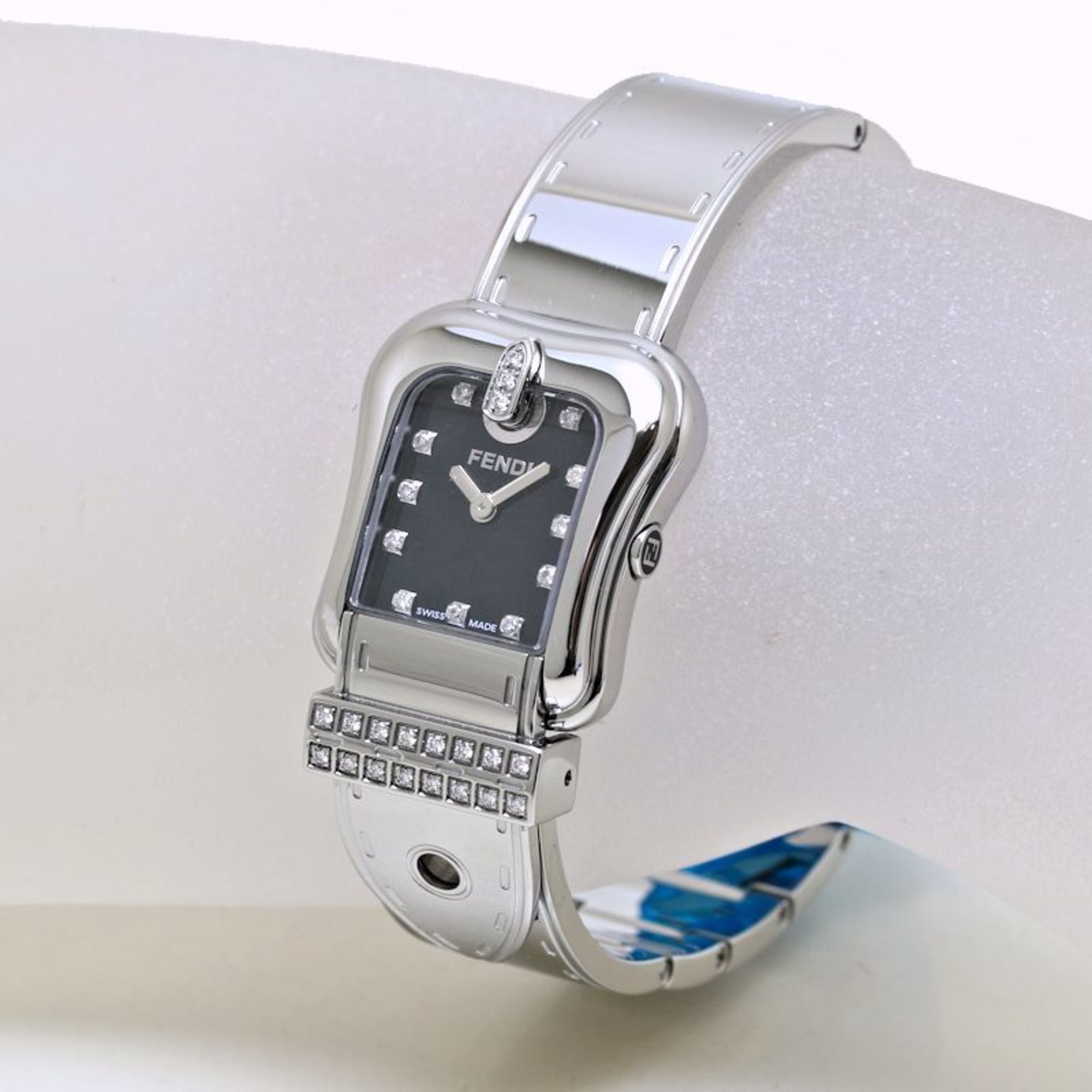 FENDI B-FENDI 3800L Diamond Stainless Steel Ladies Watch 39776