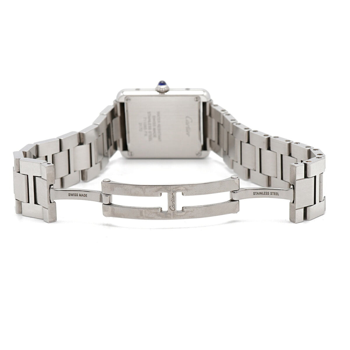 Cartier Tank Solo SM W5200013 horloge met zilveren wijzerplaat, 24 mm