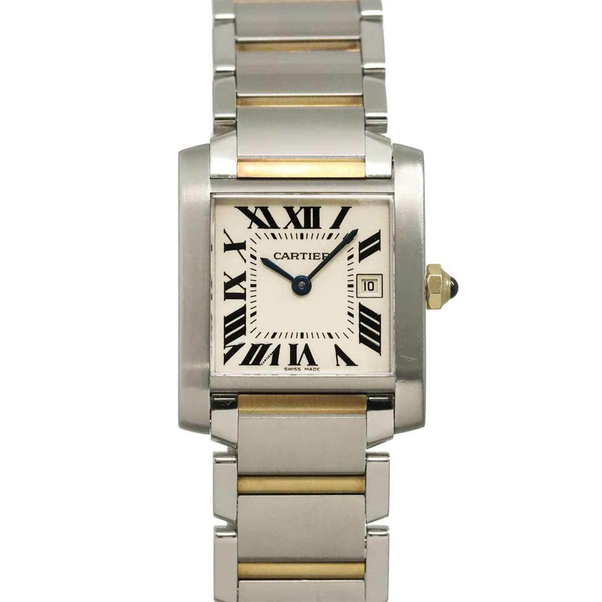 Cartier Tank Francaise MM W51012Q4 Ivory Dial 25mm Watch