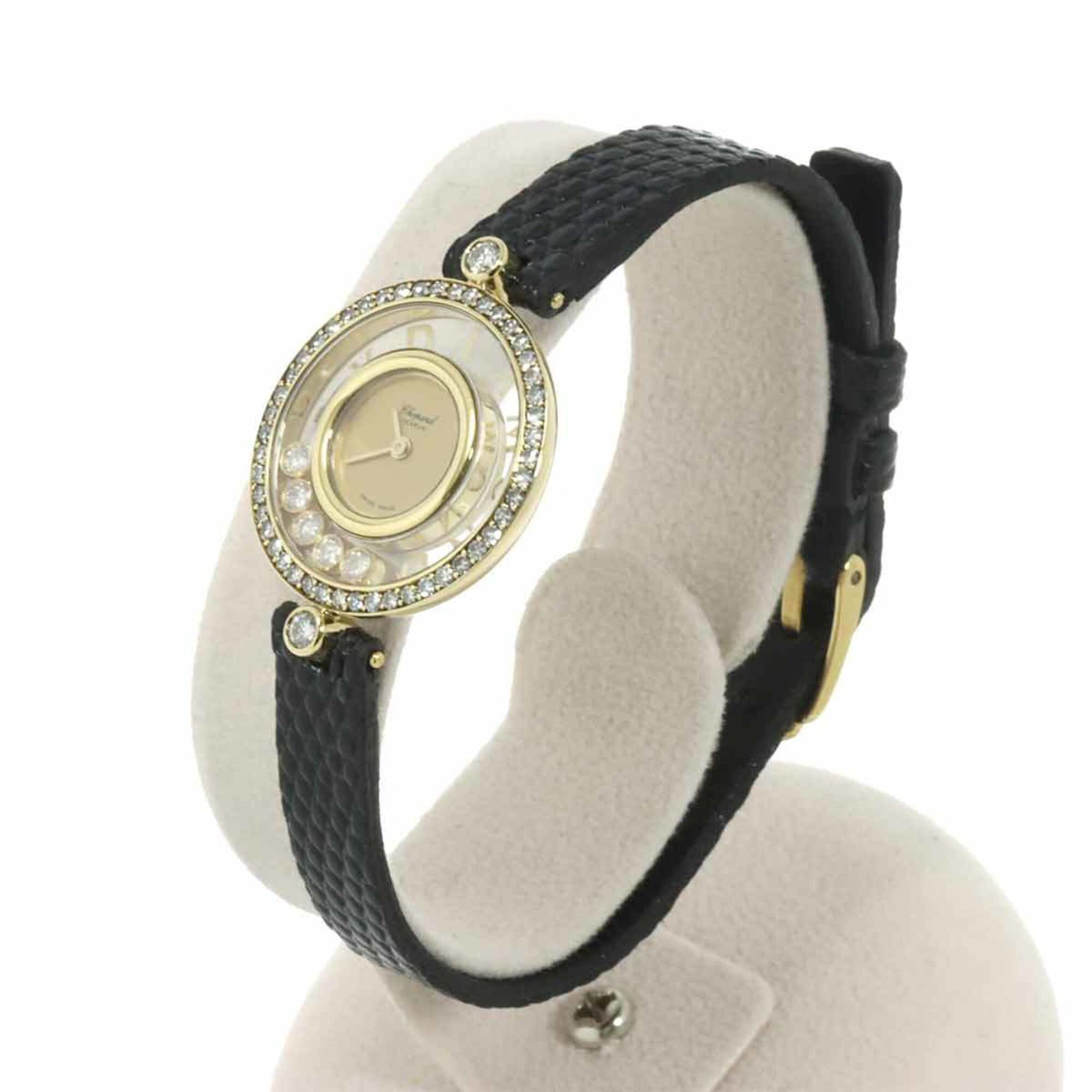 Chopard Happy Diamonds 20/3926-12, goldfarbenes Zifferblatt, 24 mm Uhr