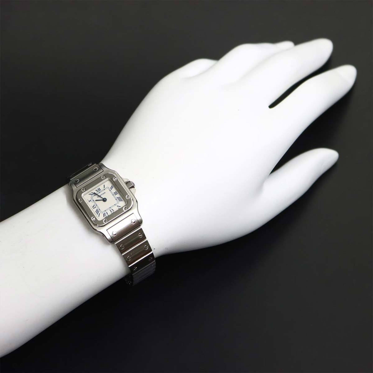Cartier Santos Galbee SM W20017D6 Ivory Dial 23mm Watch