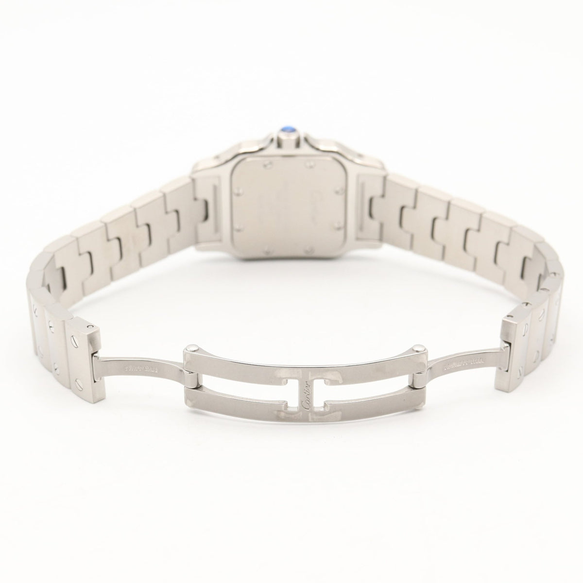 Cartier Santos Galbee SM W20056D6 horloge met zilveren wijzerplaat, 24 mm