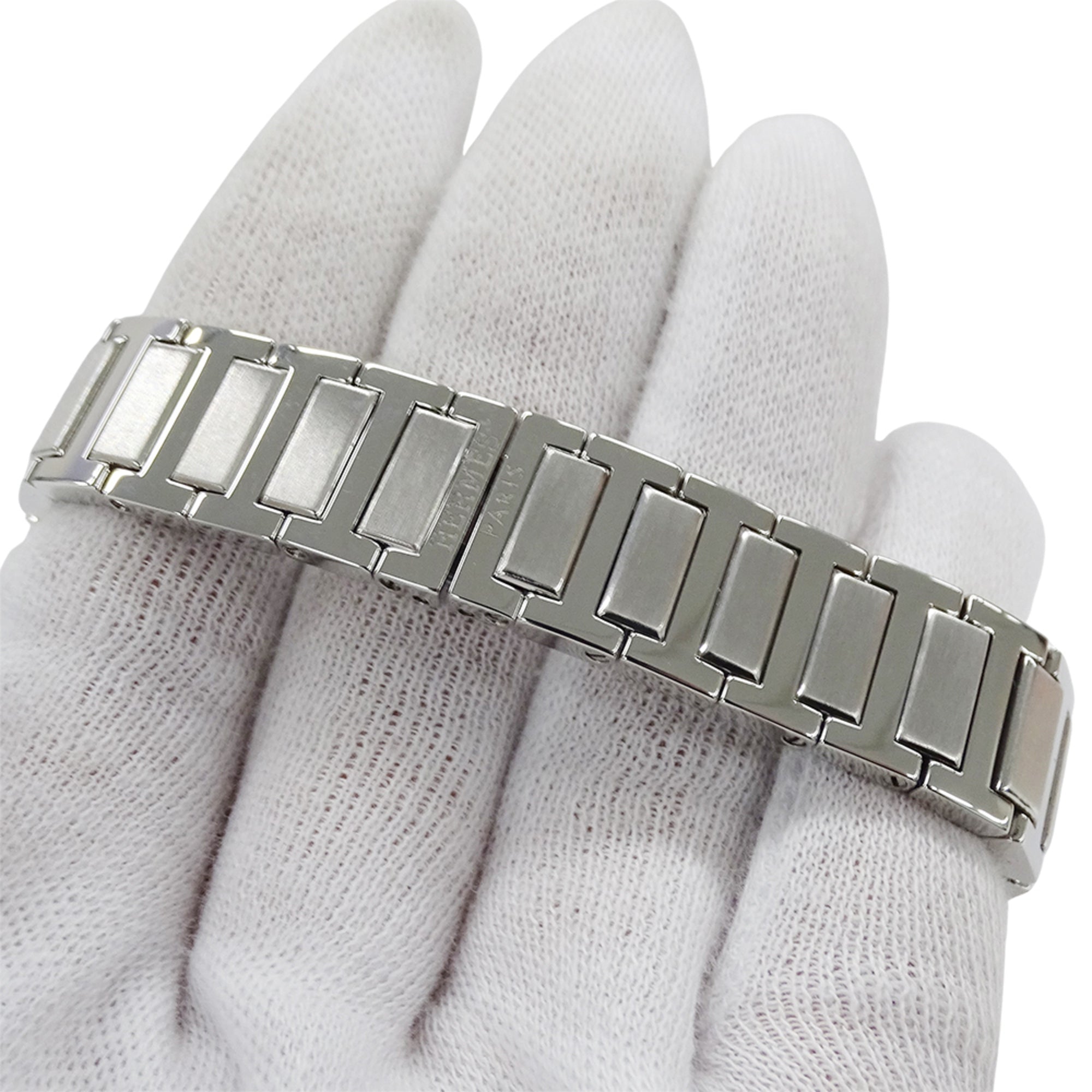 Hermes HERMES dameshorloge, Tandem Shell Quartz, roestvrij staal (SS) TA1.210, zilver, vierkant