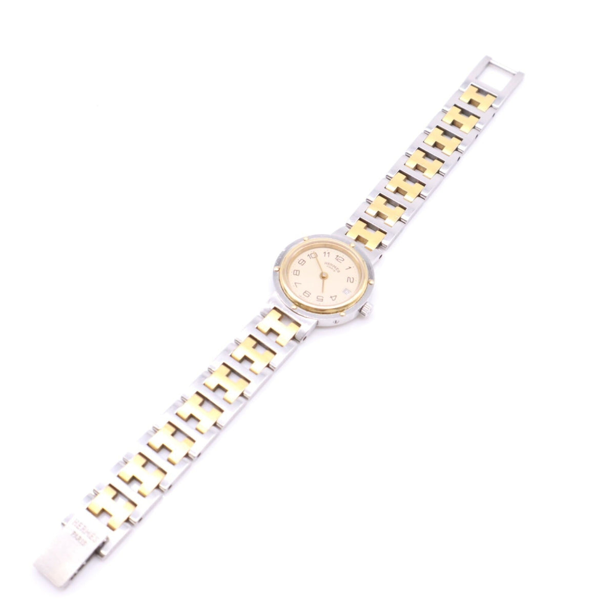 Hermes Clipper Elfenbein Zifferblatt 23 mm Uhr