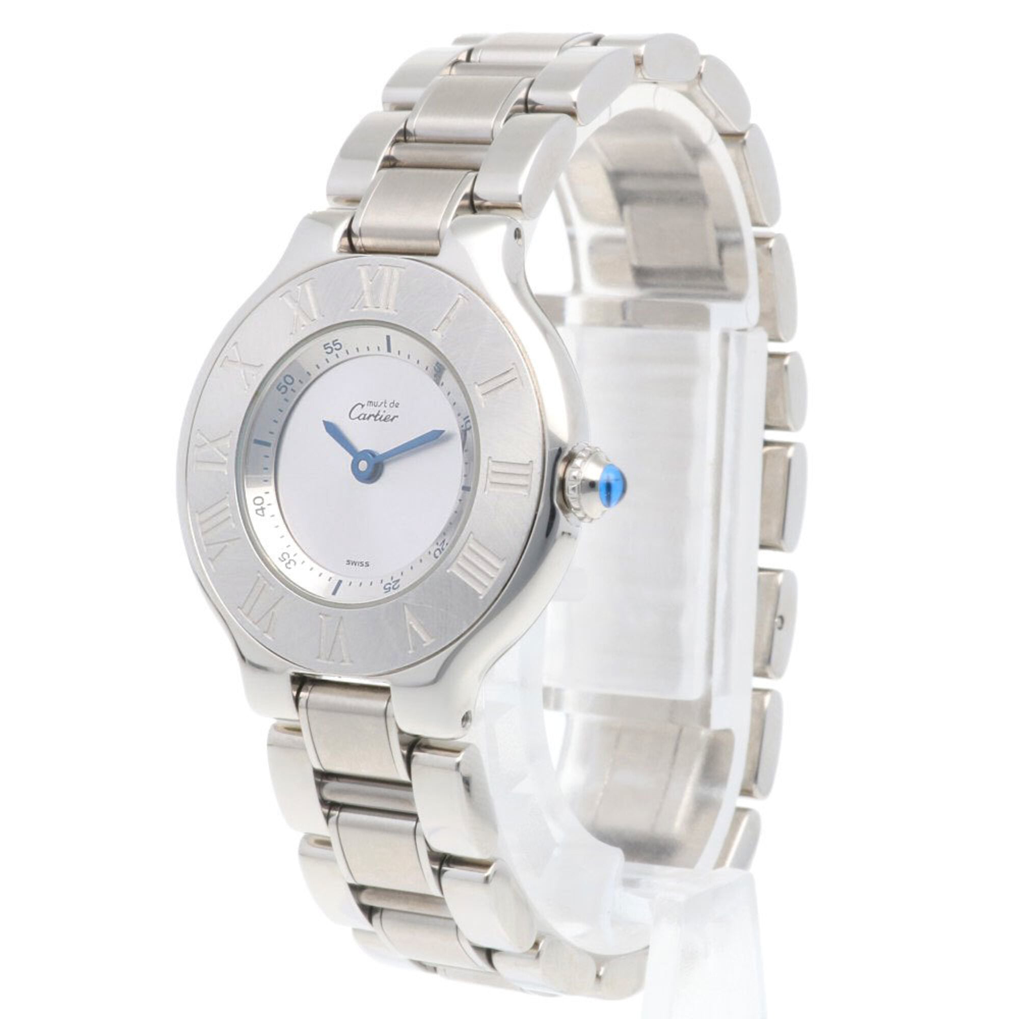 Cartier Must 21 Wristwatch, Stainless Steel 1340 Quartz, Polished, Ladies' Watch.