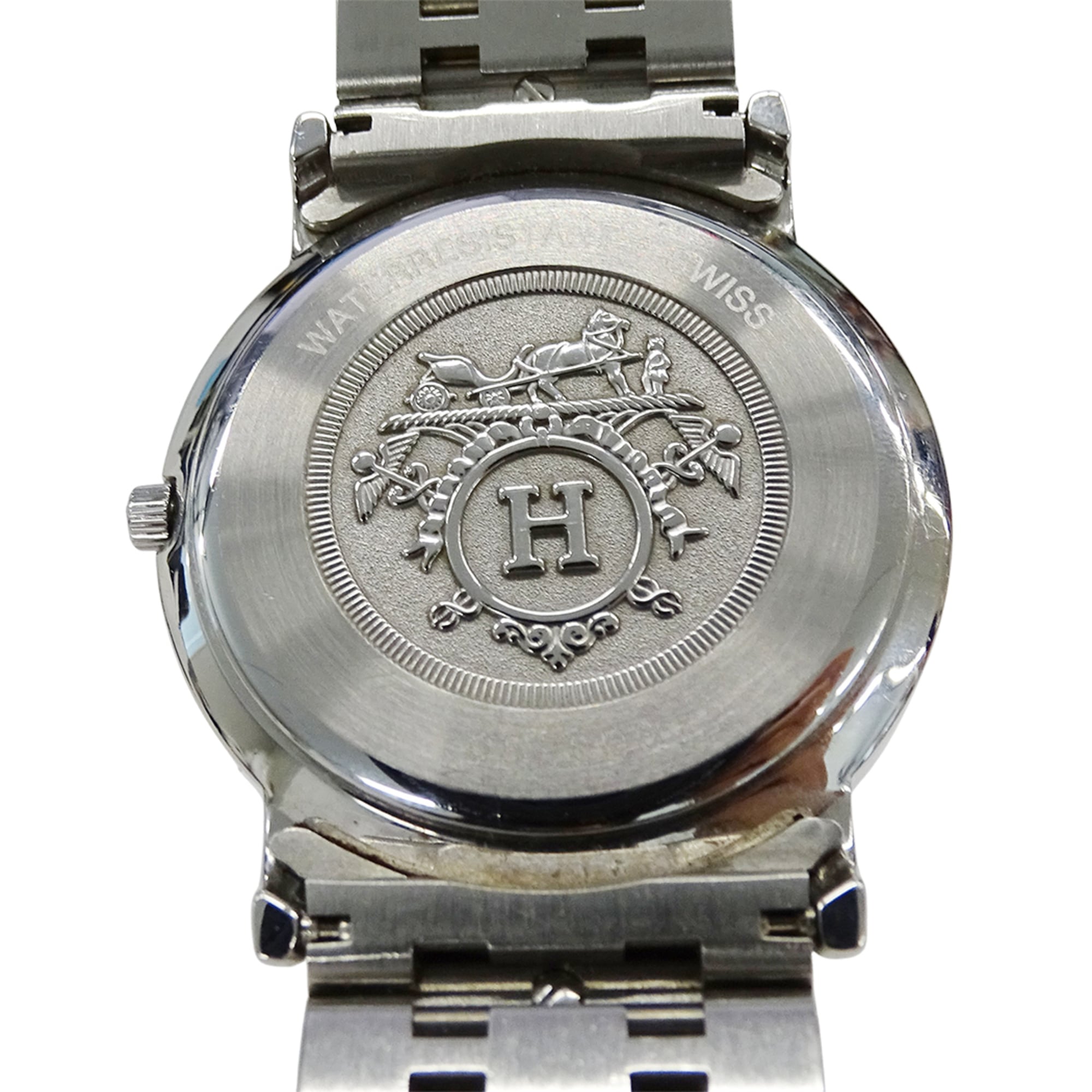 Hermes HERMES Brand Sellier Date Quartz QZ Stainless Steel SS GP SE3.720 Round