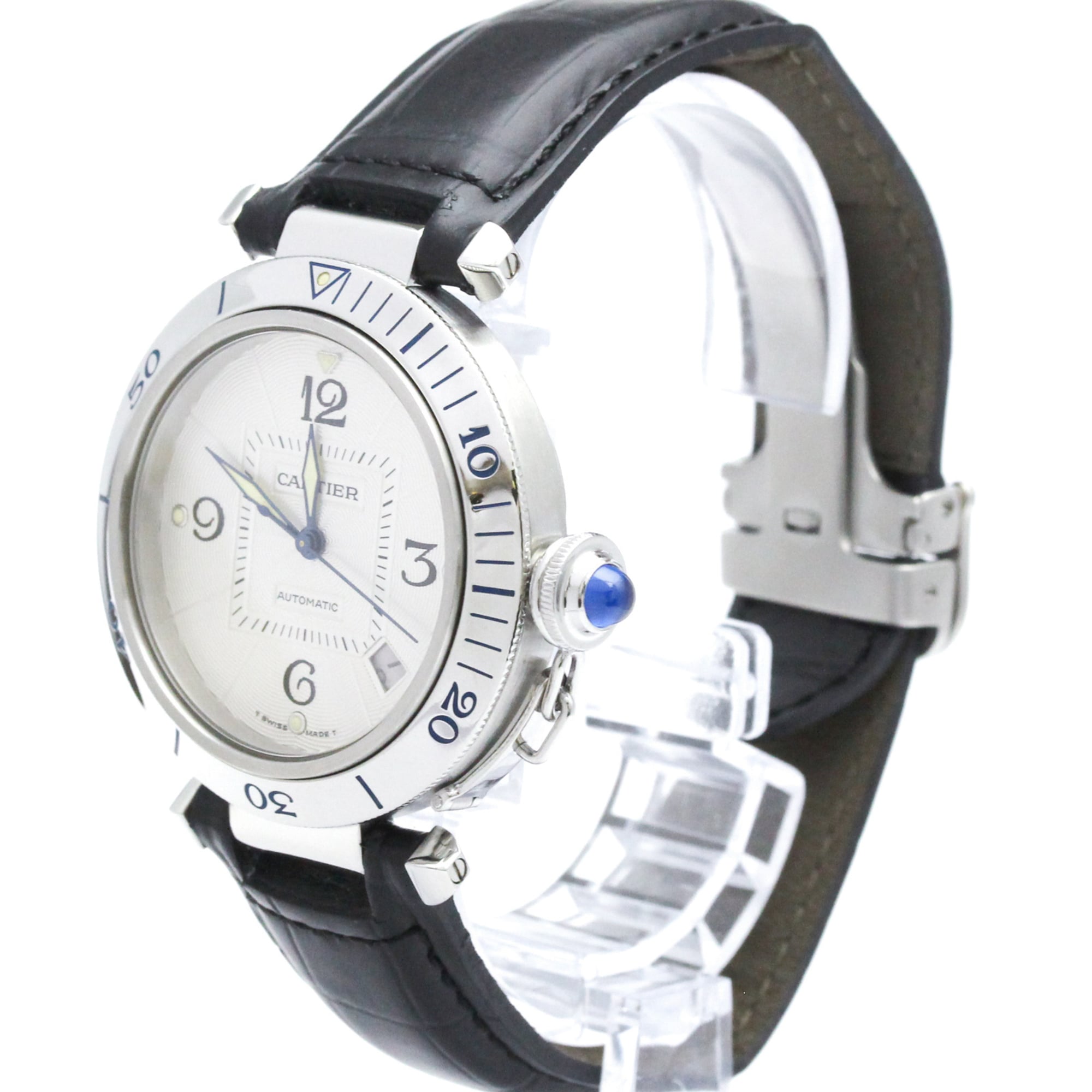 Montre Cartier Pasha 38 W3103155, cadran argenté, 38 mm