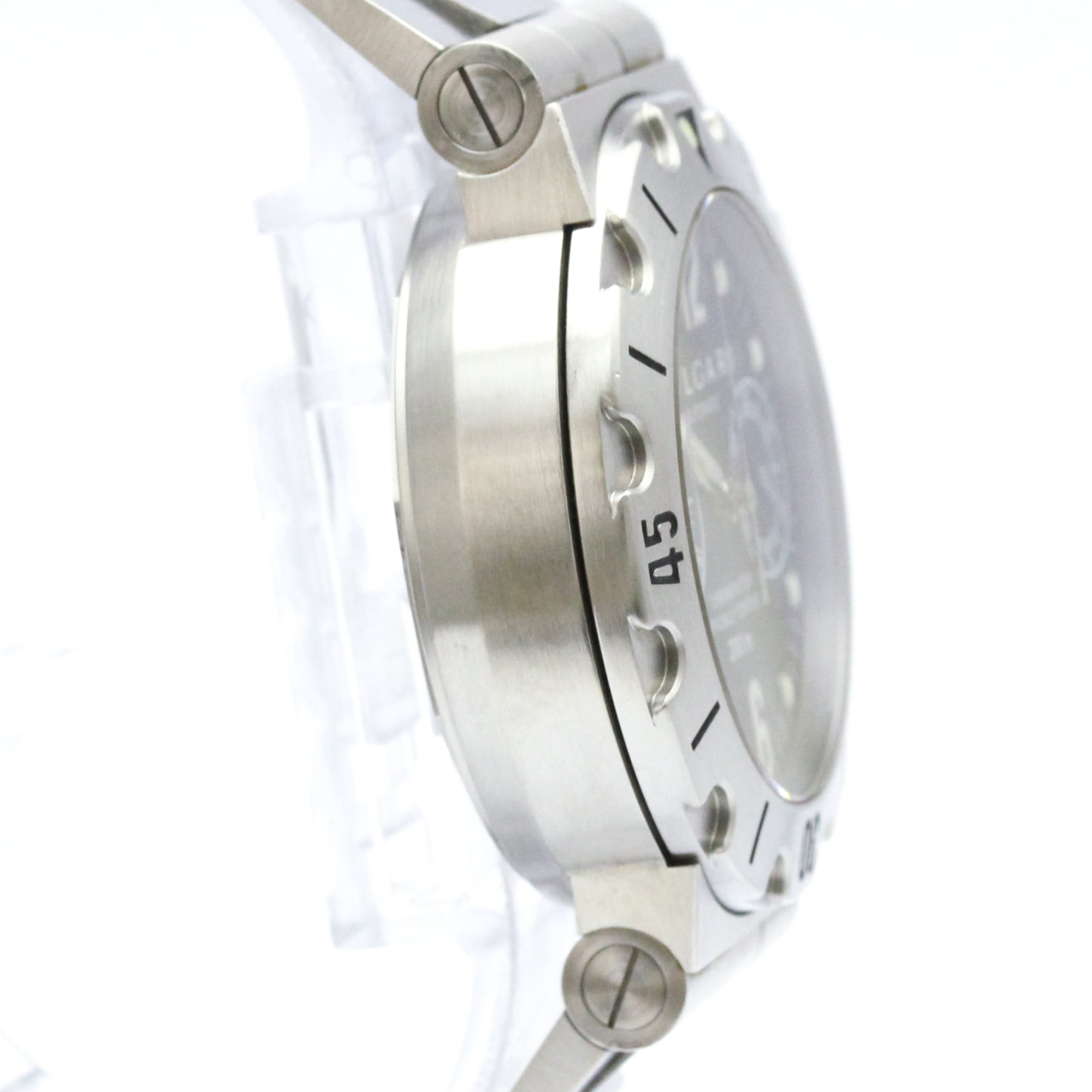 Bulgari Diagono SCB38S Black Dial 38mm Watch