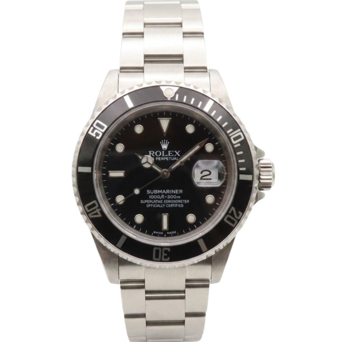 Rolex Submariner Date 16610 Black Dial 40mm Watch