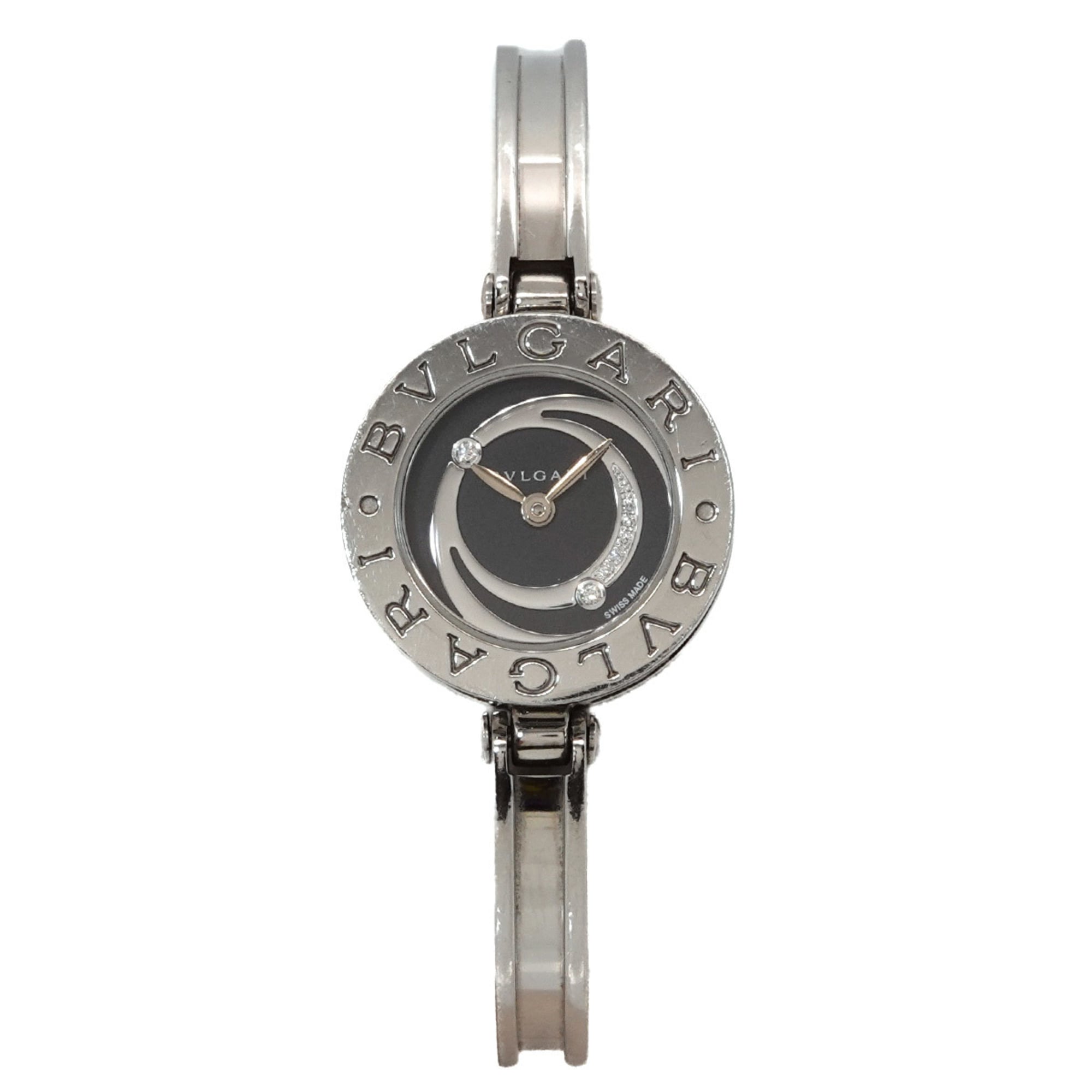 Bulgari BVLGARI B-Zero1 BZ22S Bangle Watch Diamond Ladies Black Quartz