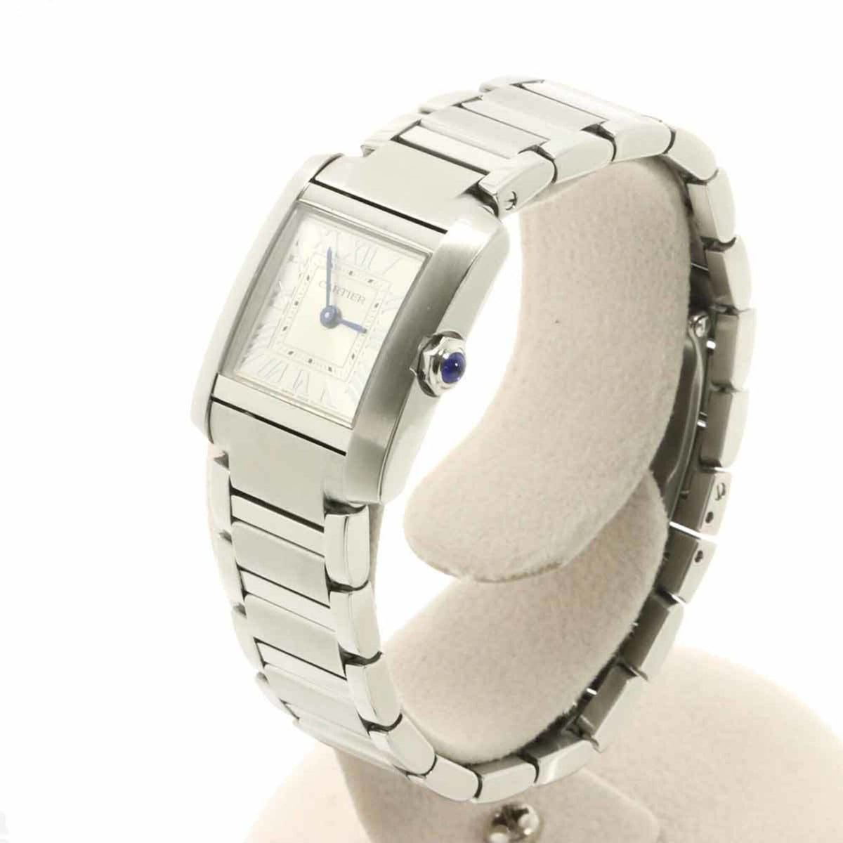 Cartier Tank Française SM WSTA0065 Horloge met zilveren wijzerplaat, 21 mm