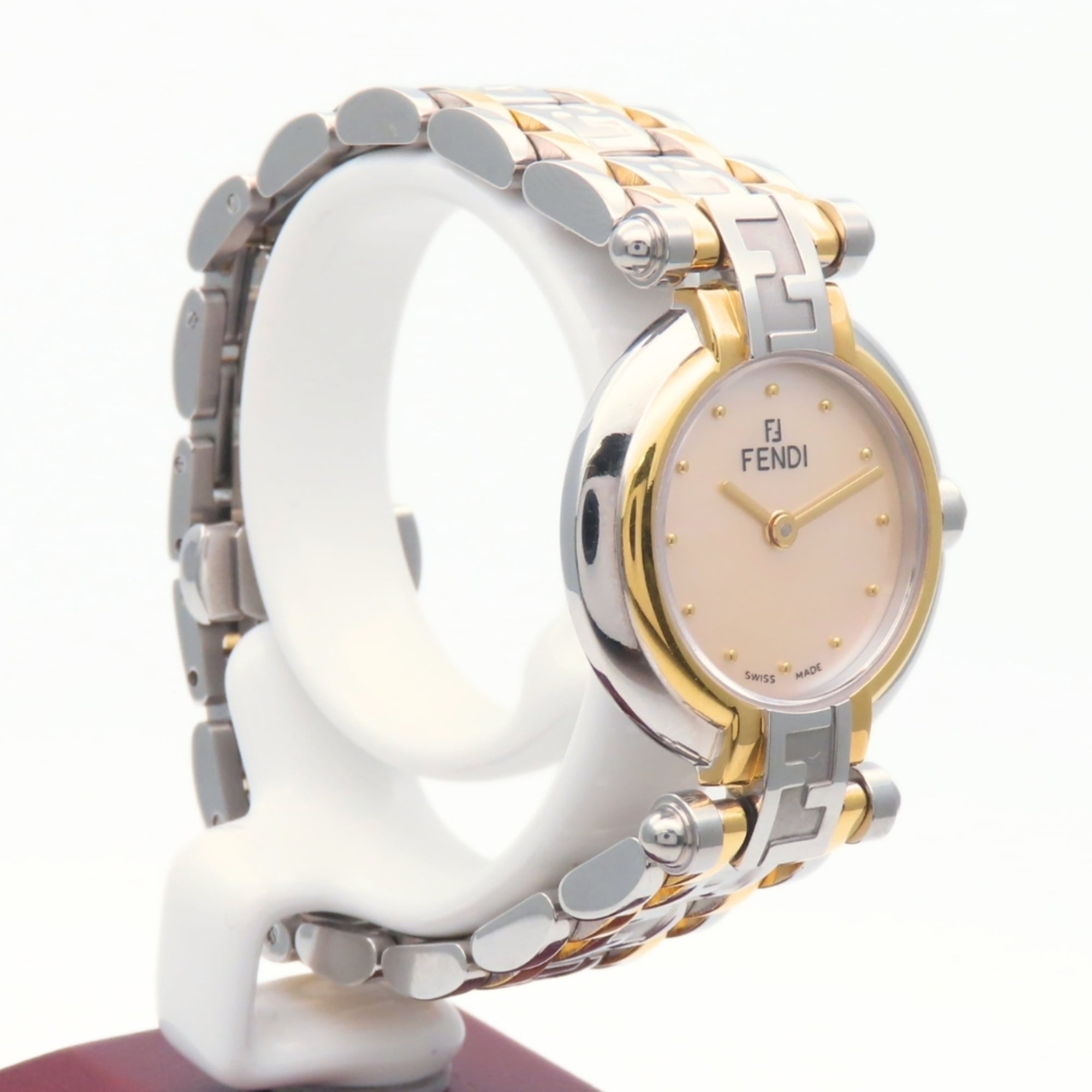 Montre Fendi Orologi 760L Blanc à cadran en coquillage, 25 mm