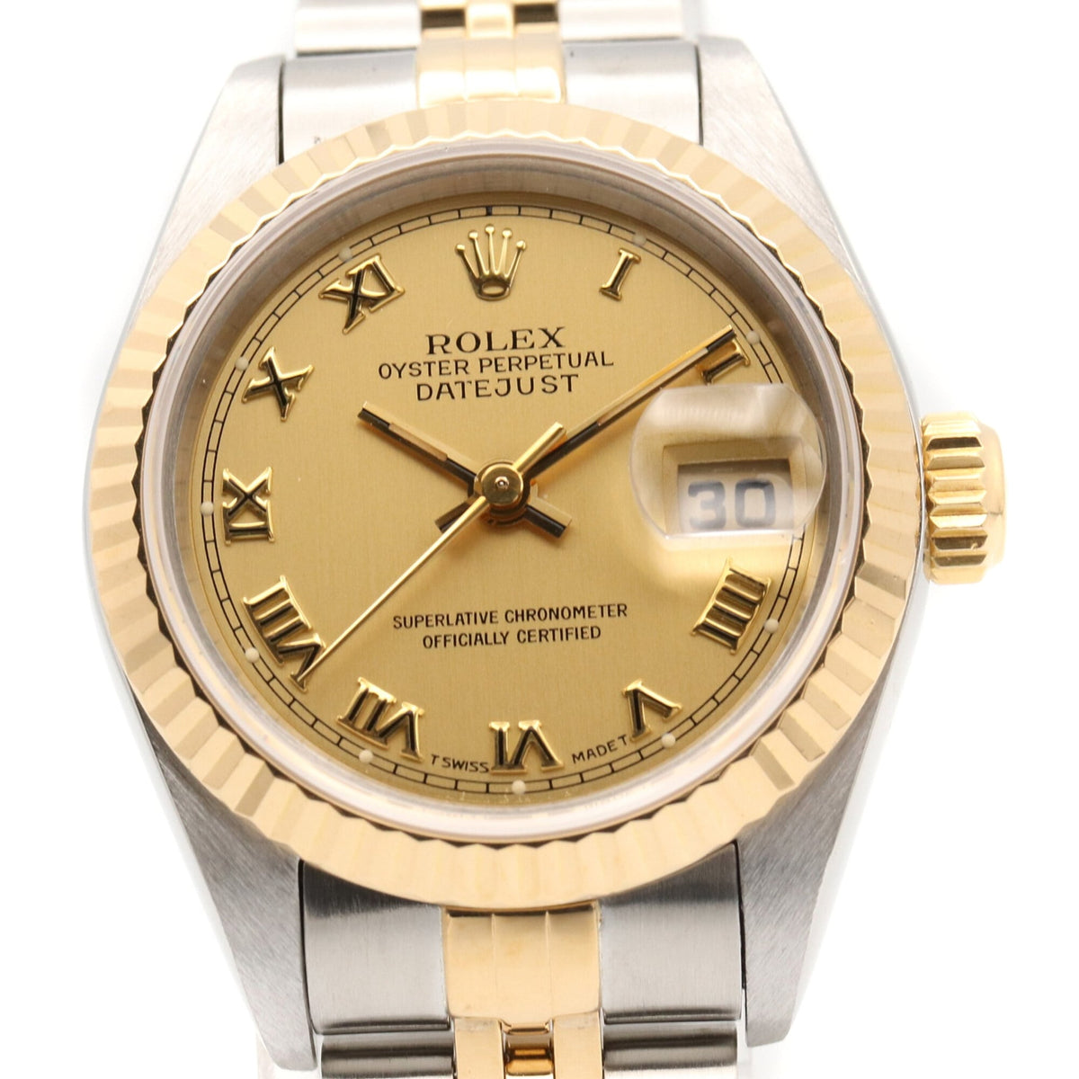 Rolex Datejust S-series 18K ( 69173 Champagne, Gold Dial 26mm Watch