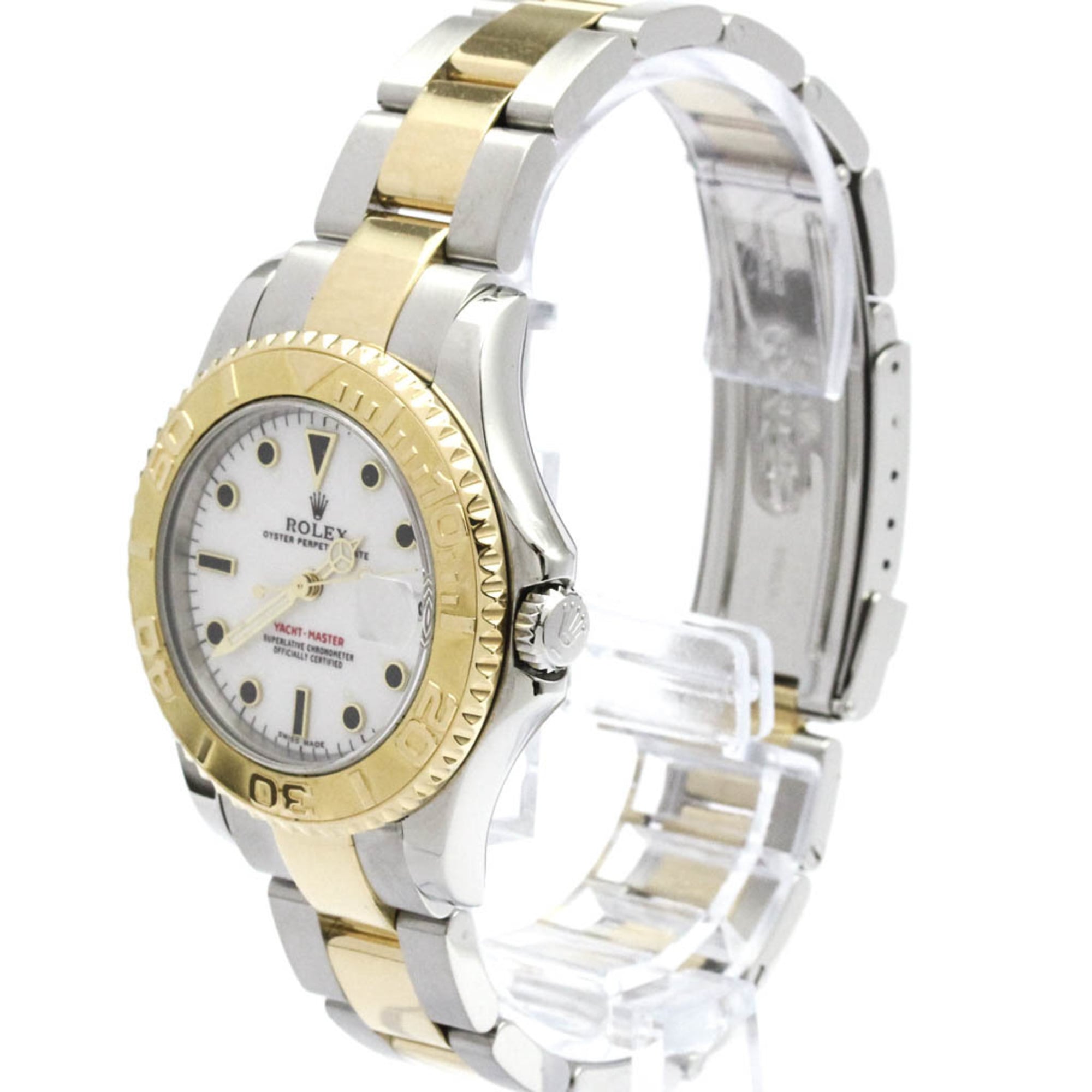 ROLEX Yacht-Master A Serial 18K Yellow Gold Steel Automatic Unisex Watch168623