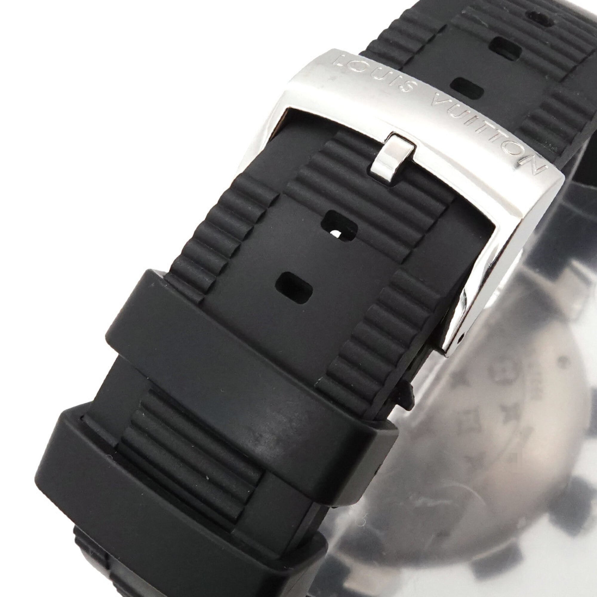 Louis Vuitton Tambour In Black Q118F Black Dial 41mm Watch