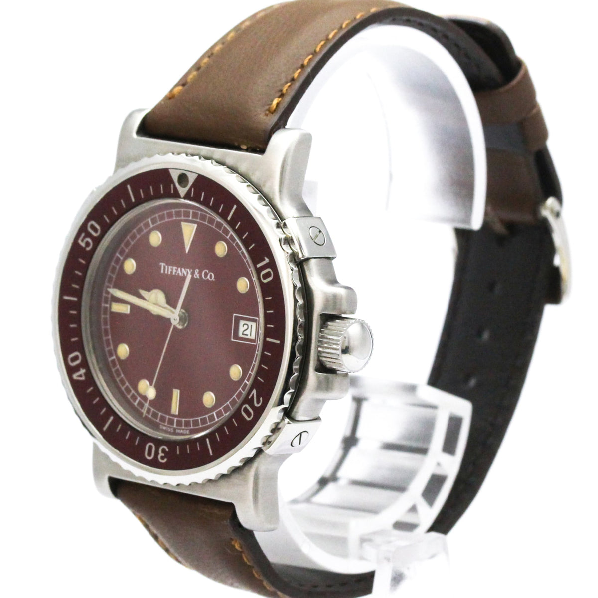Tiffany Diver M0710 Bordeaux Zifferblatt 39mm Uhr