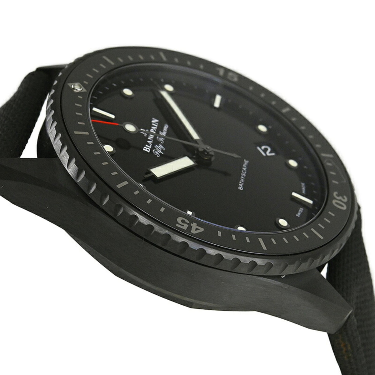 Blancpain Fifty Fathoms Bathyscaphe 5000 0130 B52A Black Dial 43mm Watch