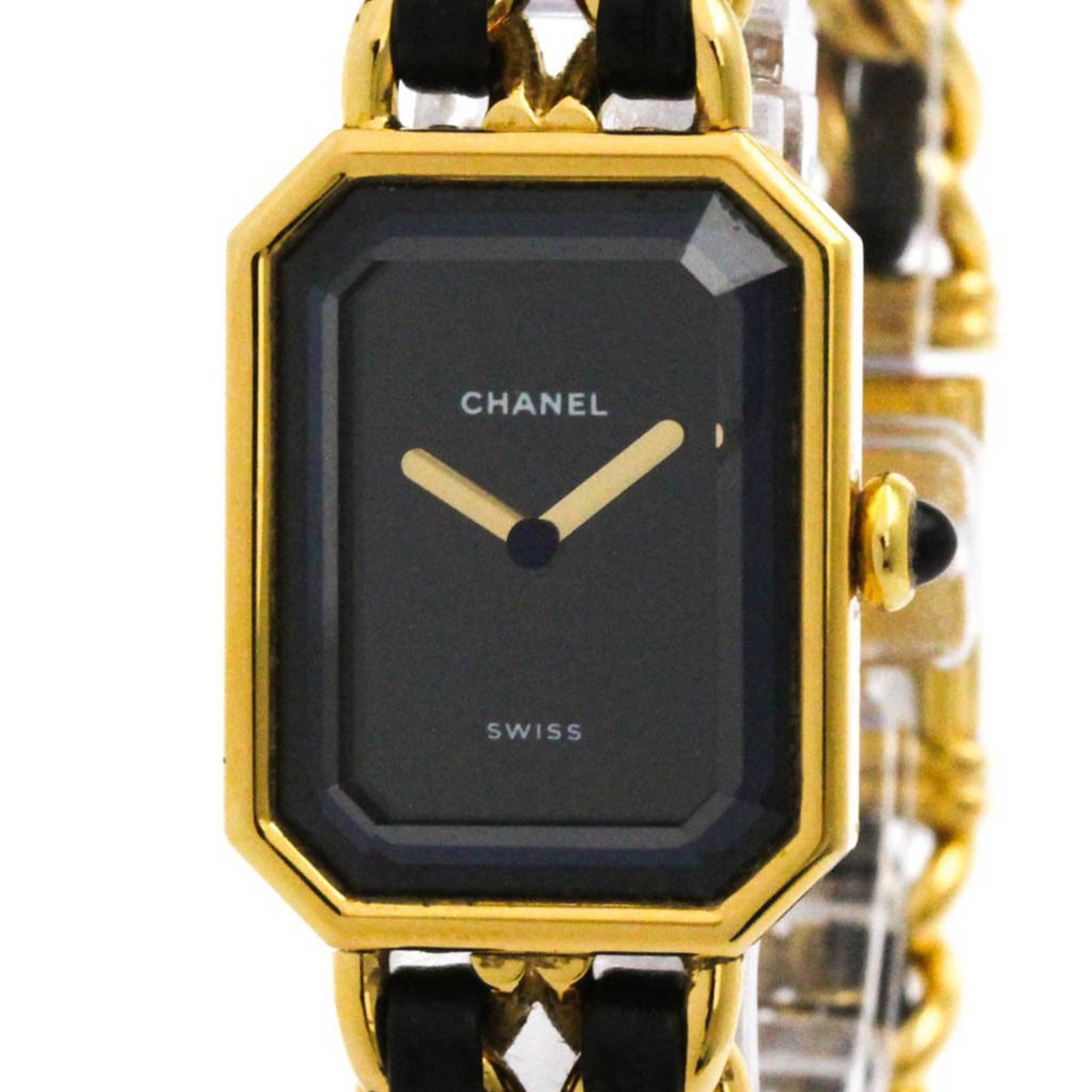 CHANEL Premiere Size L Gold Plated Quartz Ladies Watch H0001