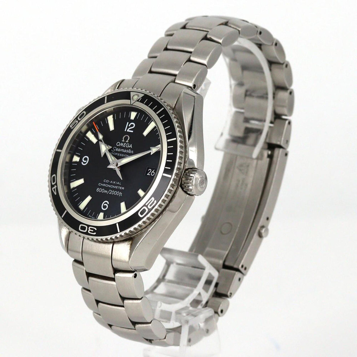 Omega Seamaster Planet Ocean 2201.5 horloge met zwarte wijzerplaat, 42 mm