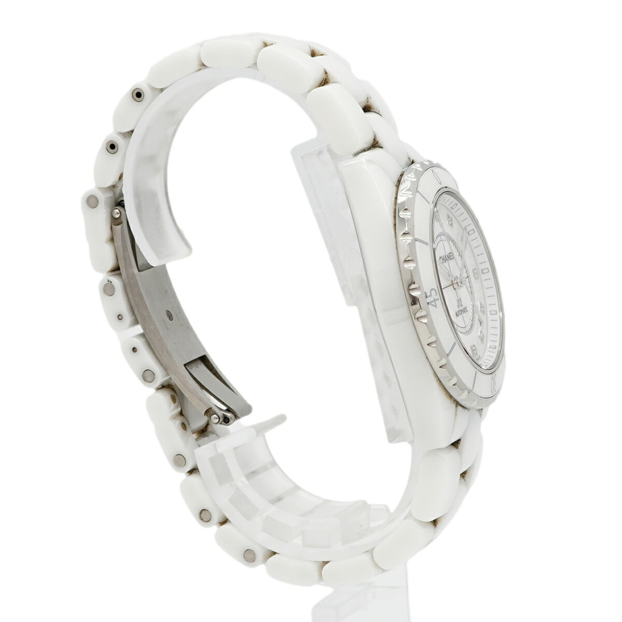 Chanel J12 Diamond H1629 White Dial Men's Watch