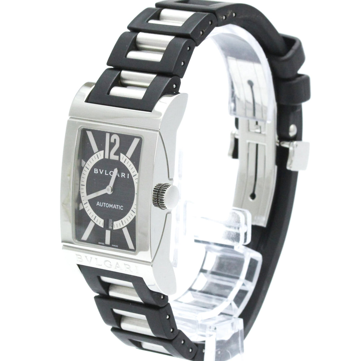 Montre Bvlgari Rettangolo RT45S Noir avec cadran de 45 mm