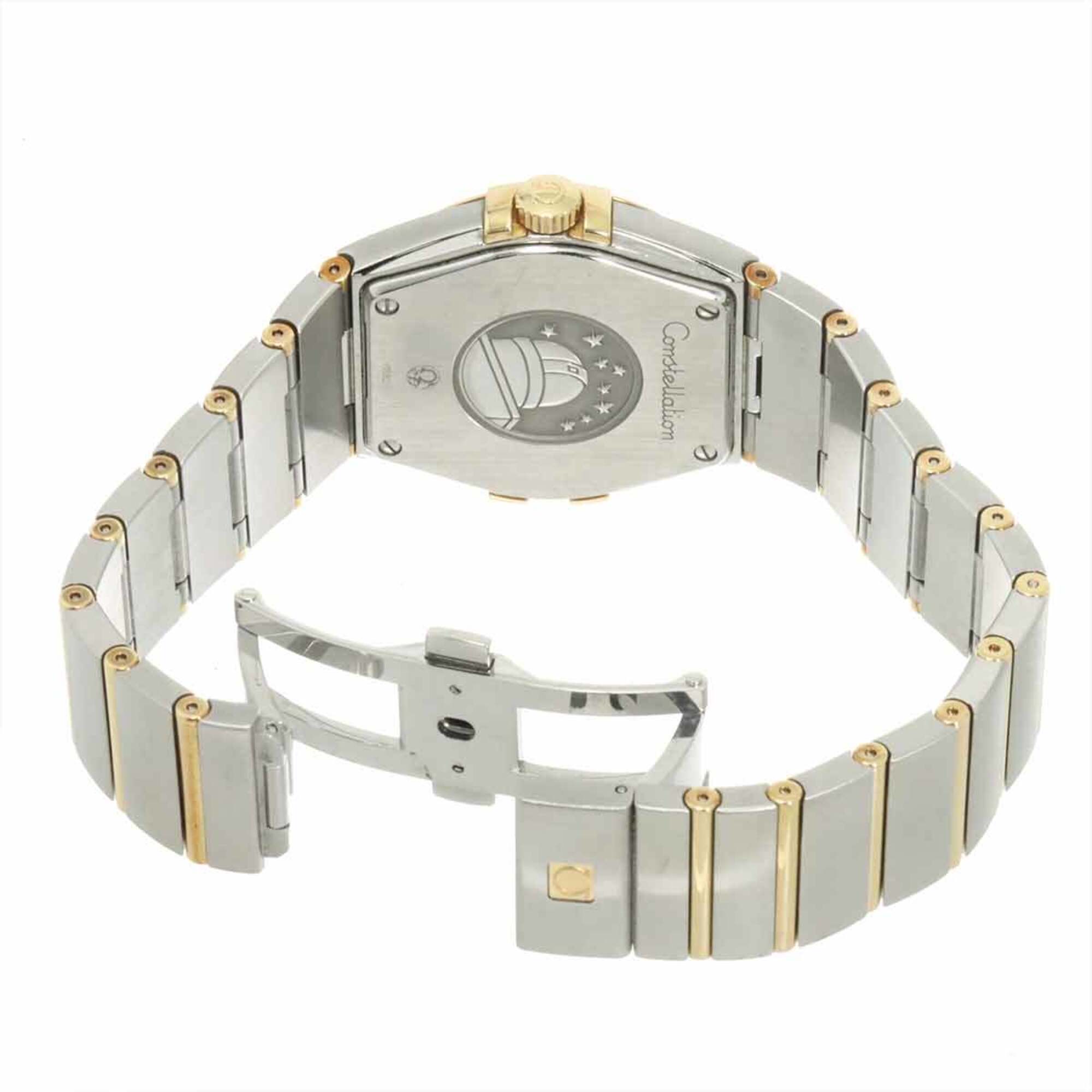Omega Constellation Two-Tone 123 20 35 60 02 002 Boys' Date Silver 18KPG Quartz