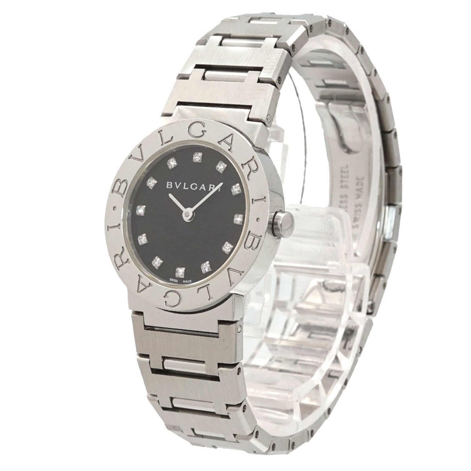Bvlgari BB26SS Black Dial 26mm Watch