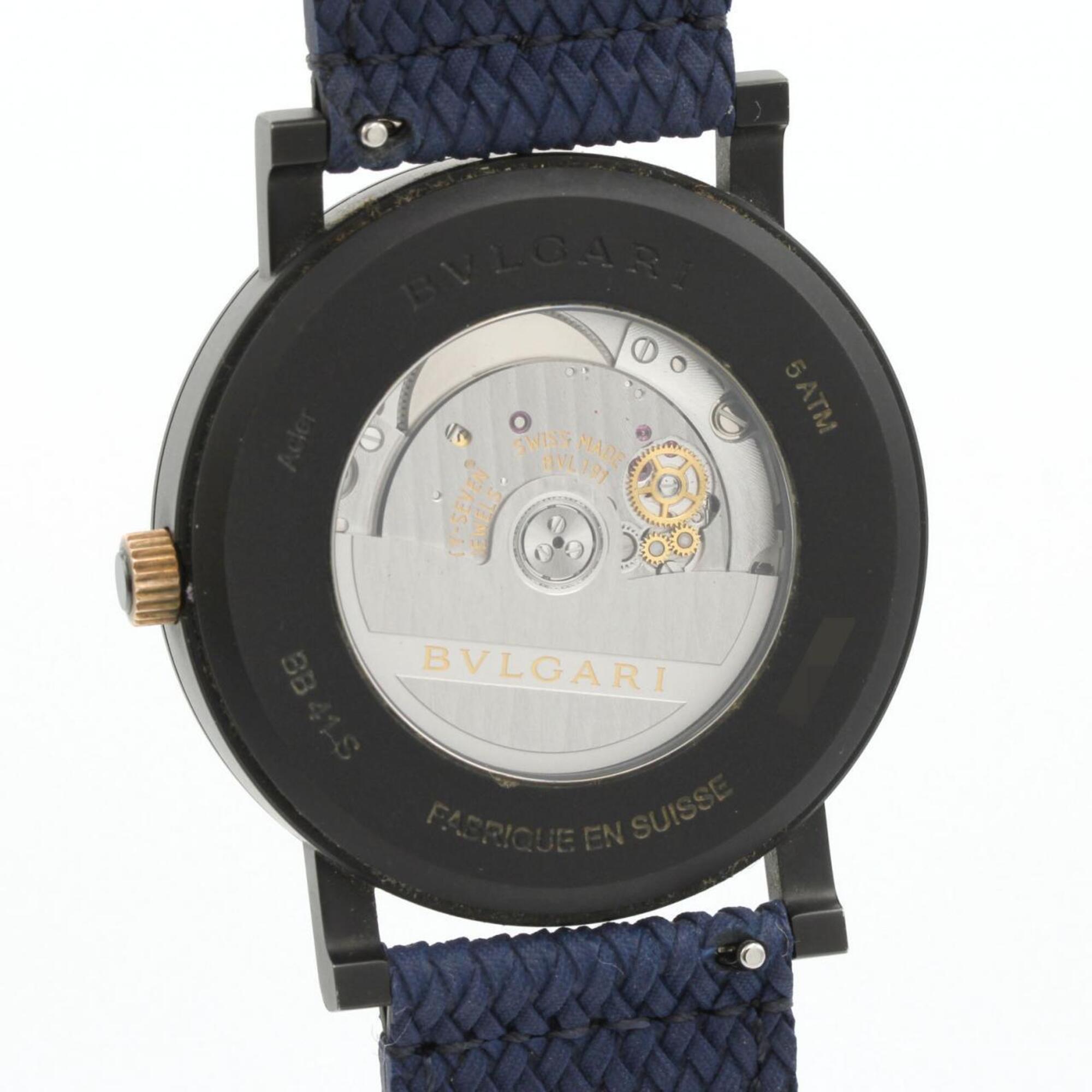 Montre Bvlgari Solotempo à cadran bleu, 41 mm