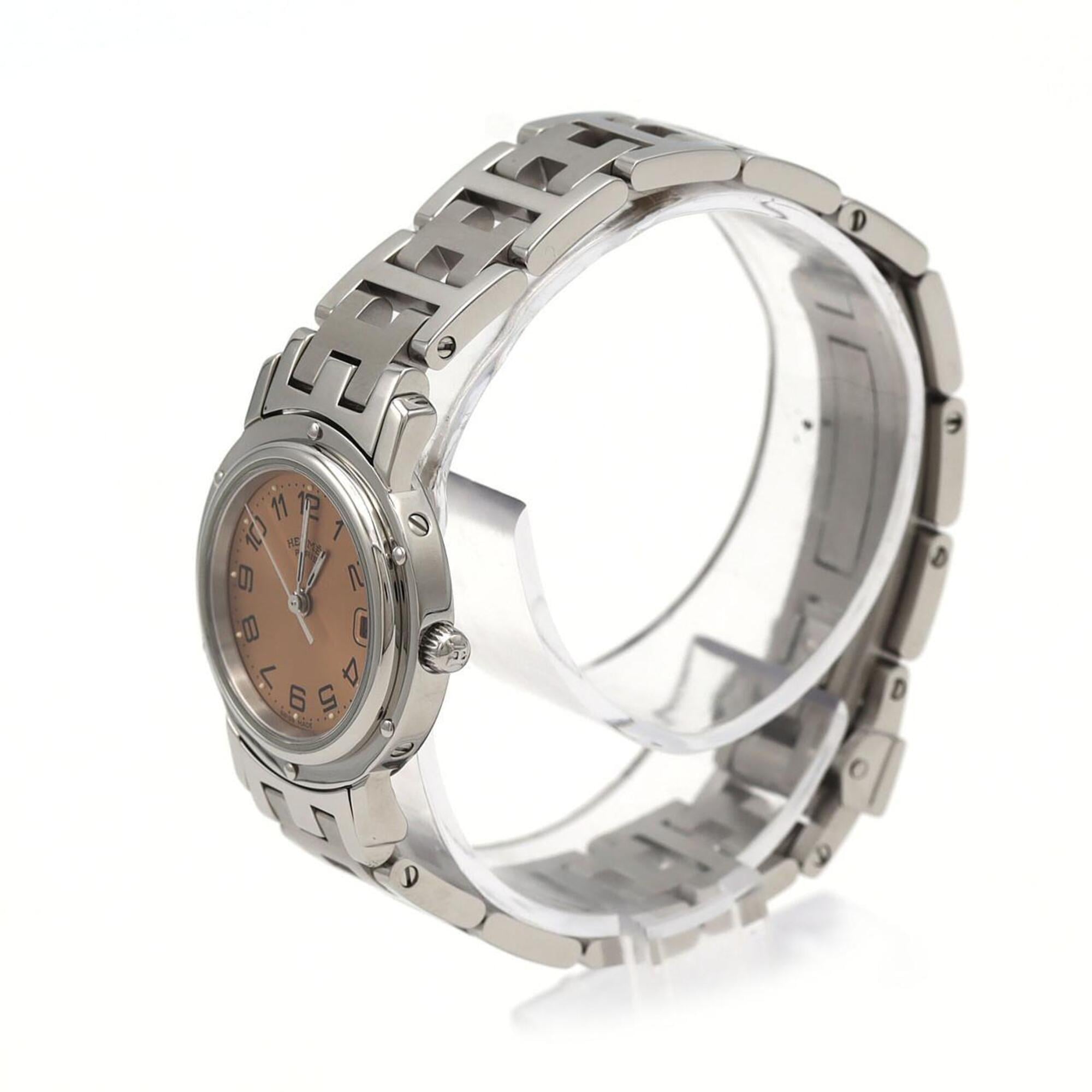 Hermes Clipper CL4.210 Pink Dial 24mm Watch