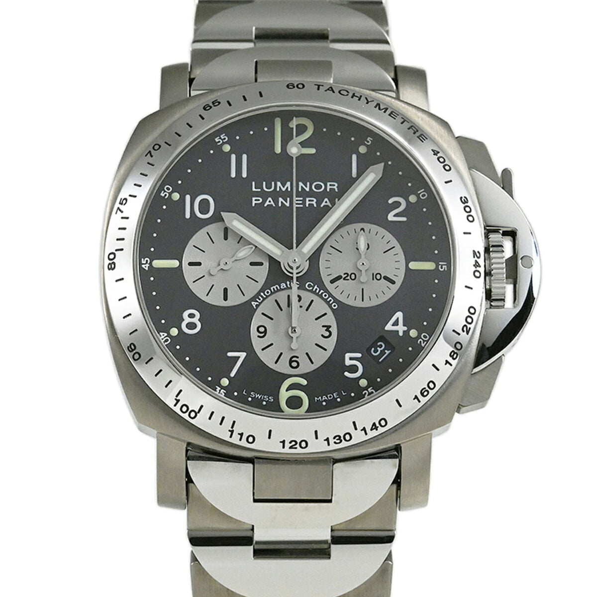 Panerai Luminor Chrono PAM00122 Grau, Silber Zifferblatt 40mm Uhr