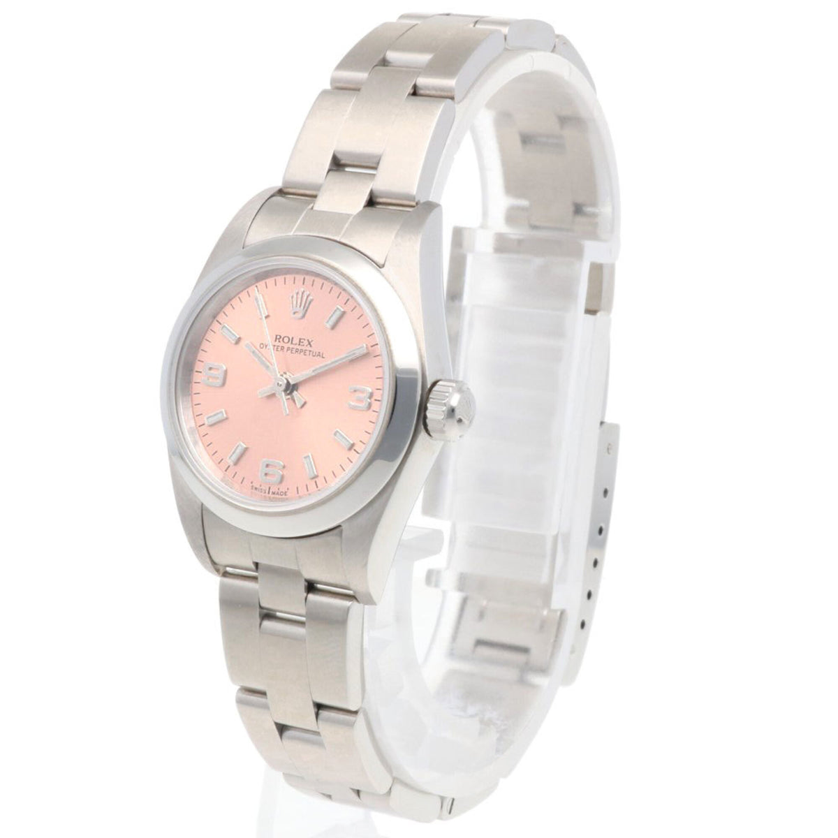 Rolex Oyster Perpetual 76080 Rosa Zifferblatt 24 mm Uhr
