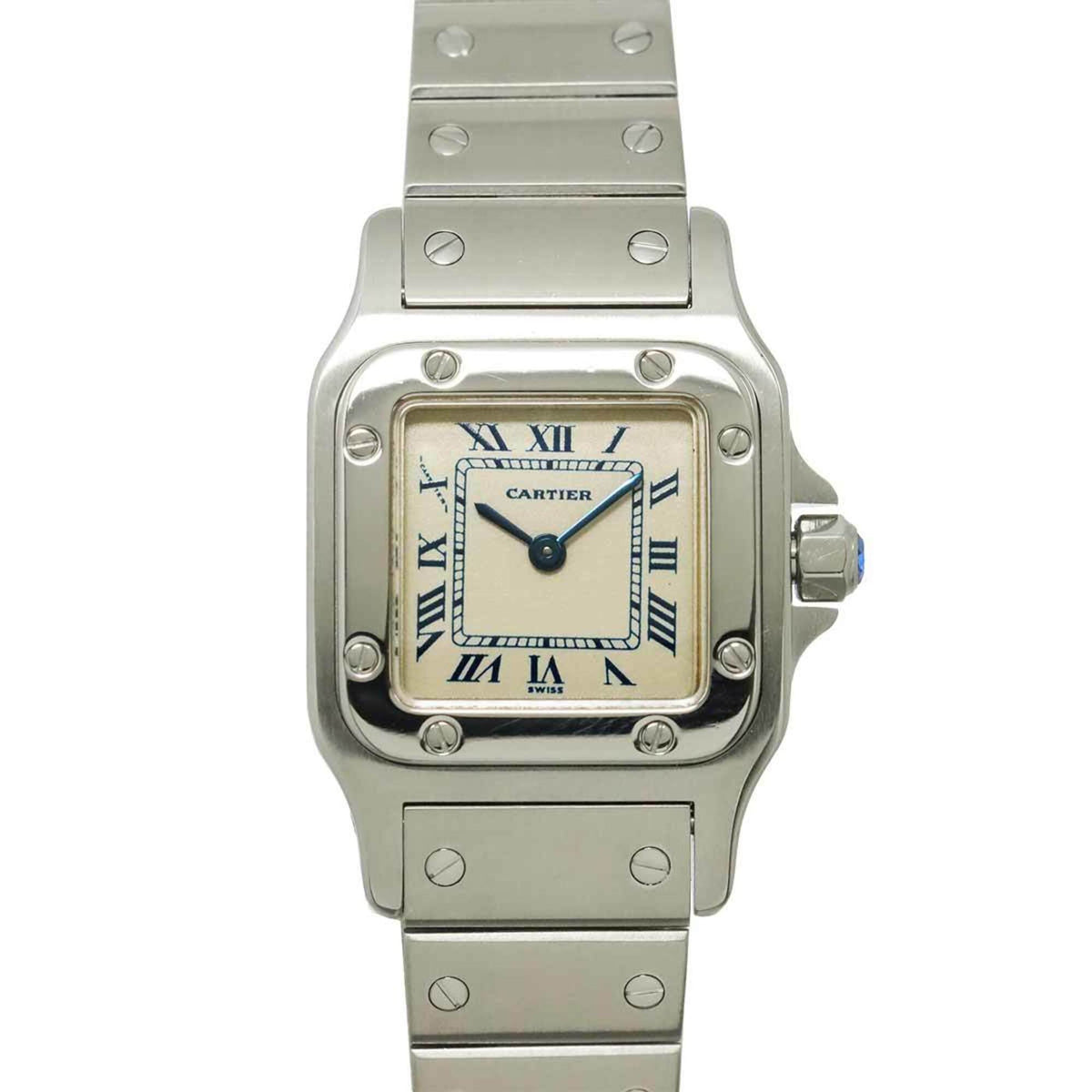 Cartier Santos Galbee SM W20017D6 Ivory Dial 23mm Watch