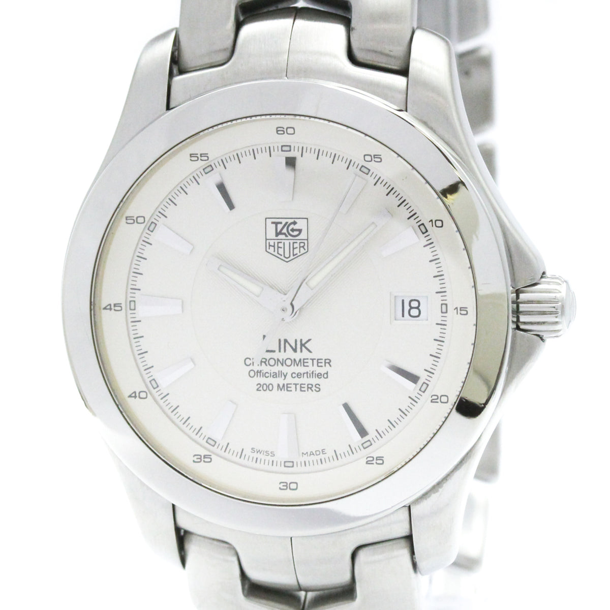 TAG Heuer Link WJF5111 Silber Zifferblatt 39mm Uhr