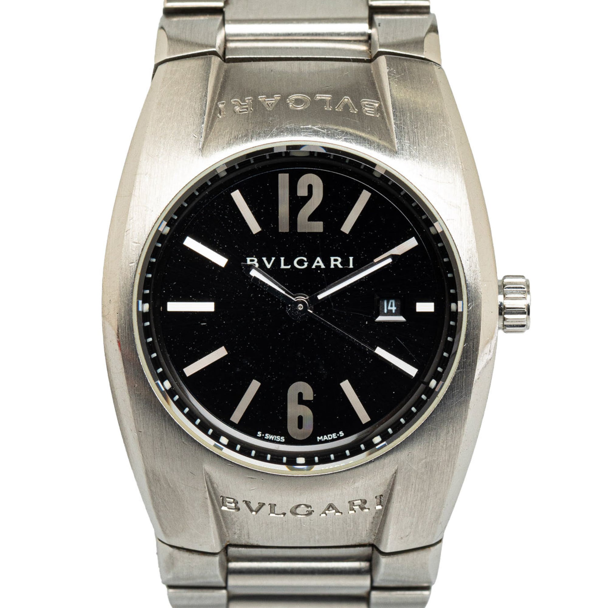 BVLGARI Ergon Watch EG30S Quartz Black Dial Stainless Steel Women's