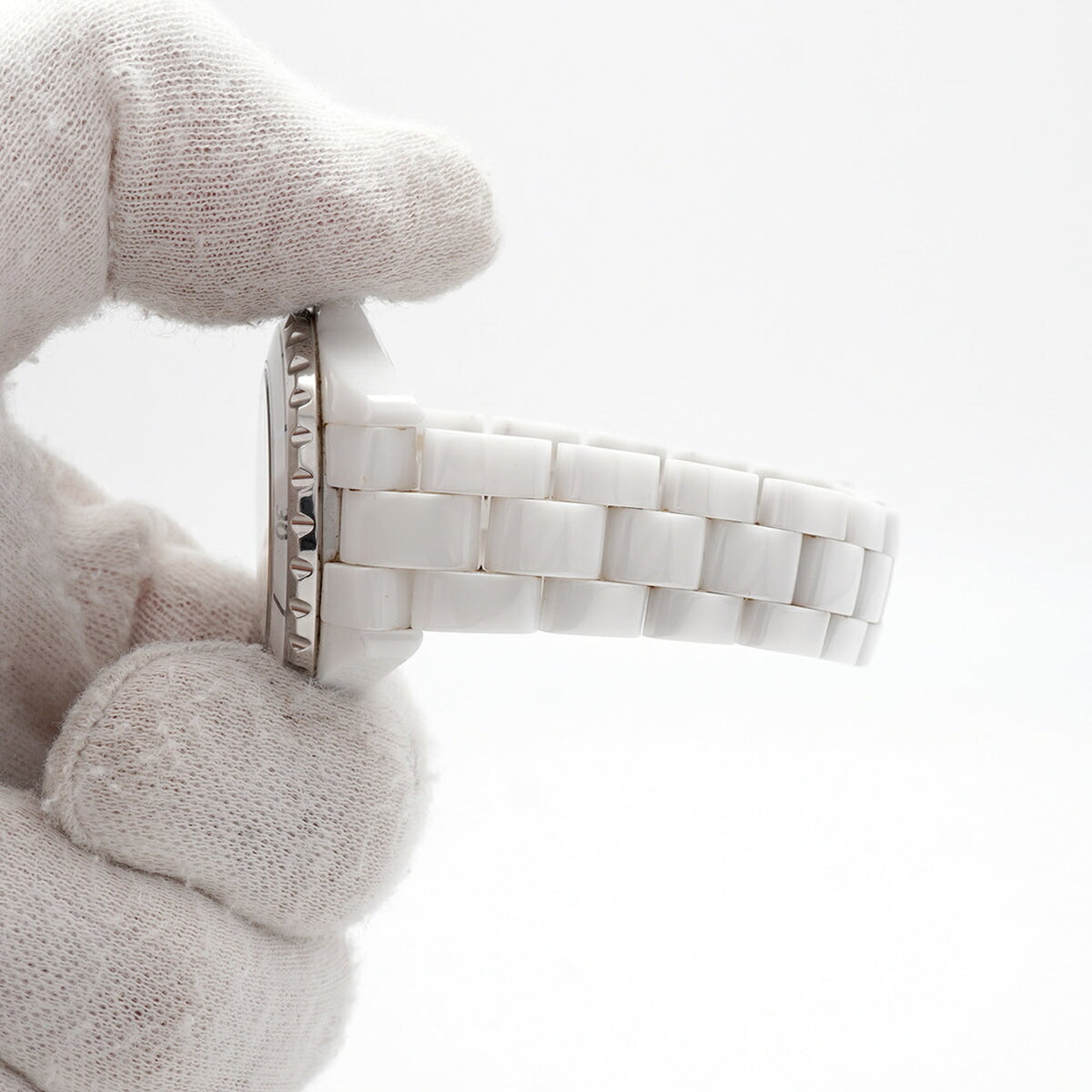 Chanel J12 12P Diamond H1628 Weiß Zifferblatt 34 mm Uhr