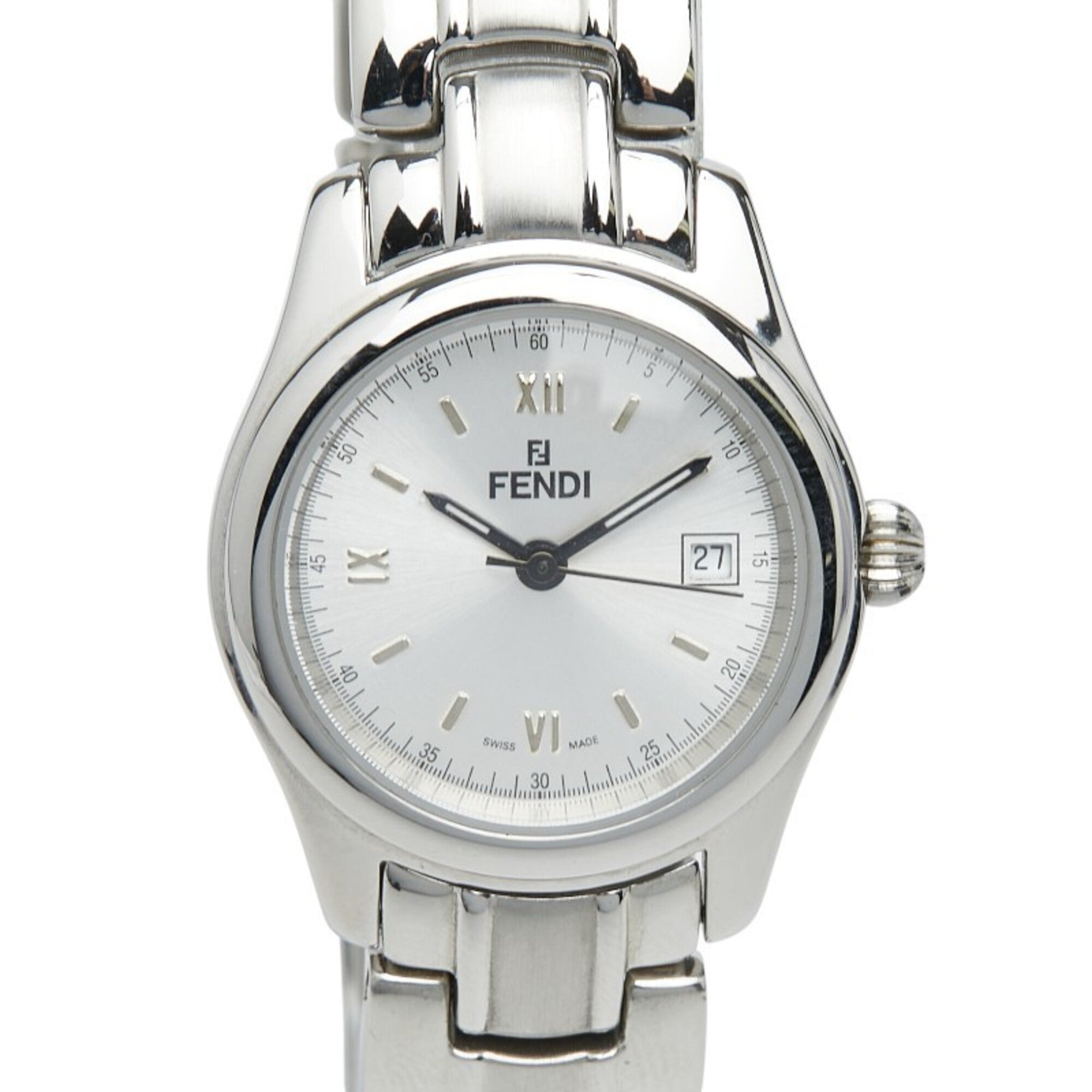 Fendi Orologi 3-Hand Watch 210L Quartz Silver Dial Stainless Steel Women's FENDI