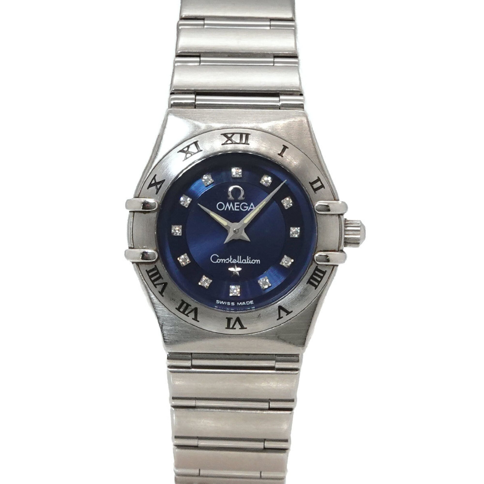 Omega Constellation Mini Cindy Crawford Limited Edition (1997 pieces) 1563 85 Ladies' 12P Diamond Navy Quartz
