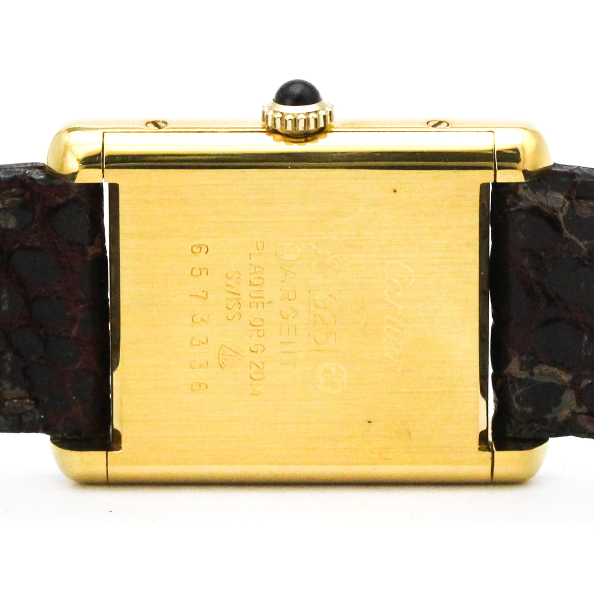 Cartier Must Tank BF591854 Bordeaux Dial 20mm Watch