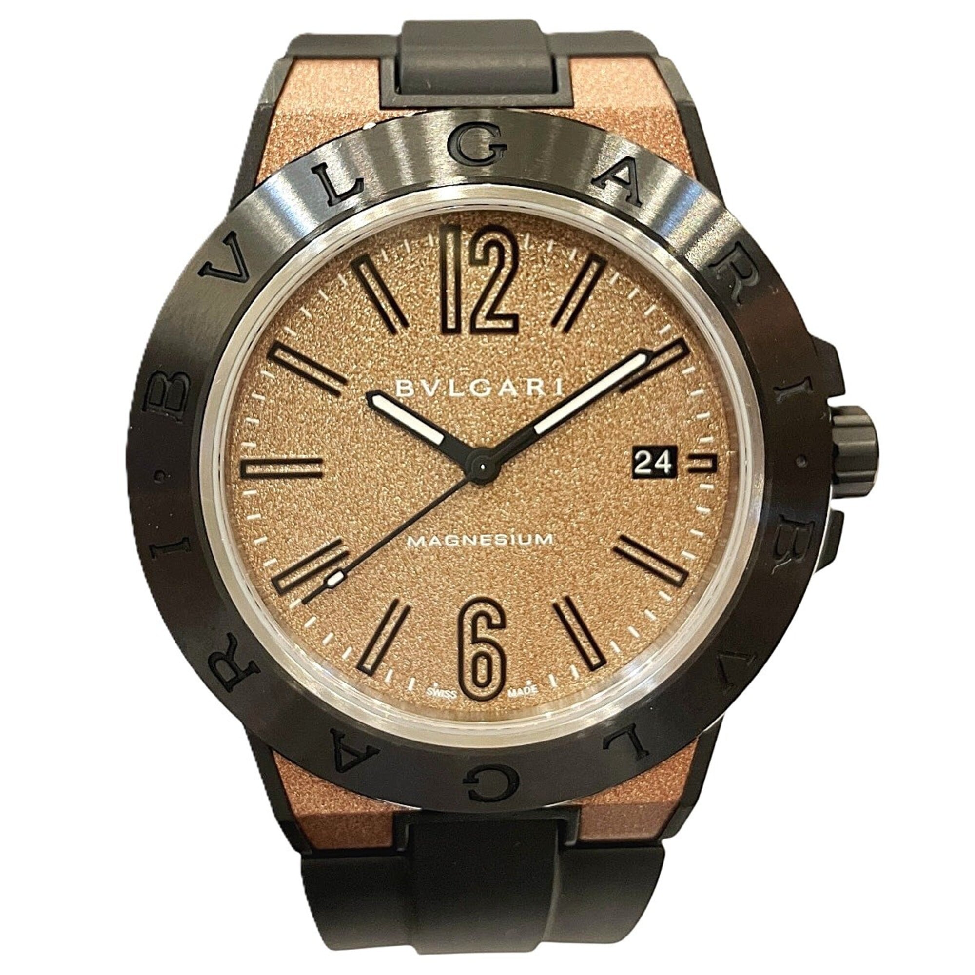 Bvlgari Diagono Magnesium Total Weight 71g DG41SMC Brown Dial 41mm Watch