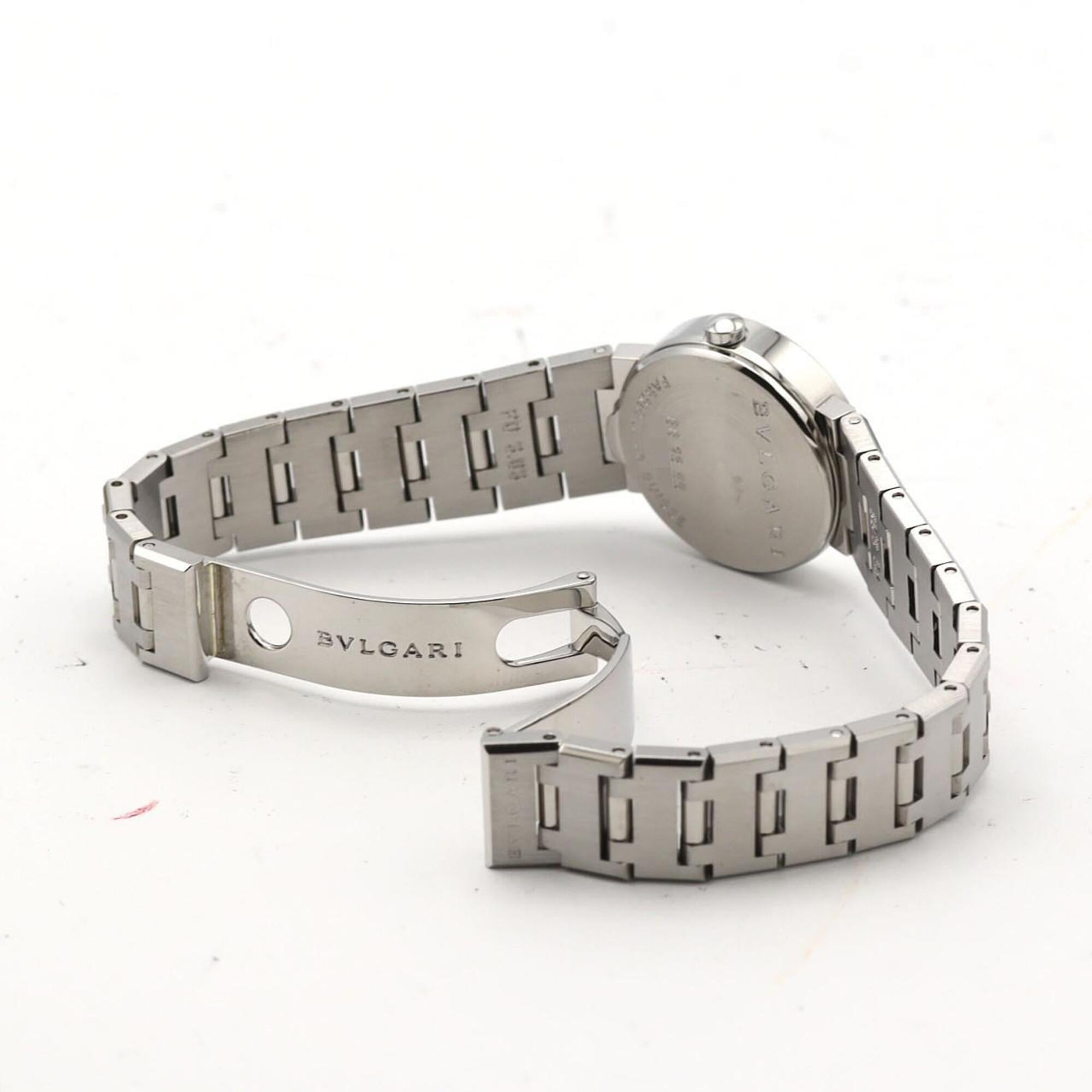 Bulgari BB23SSD BB23SS/BB23SSD Black Dial 23mm Watch