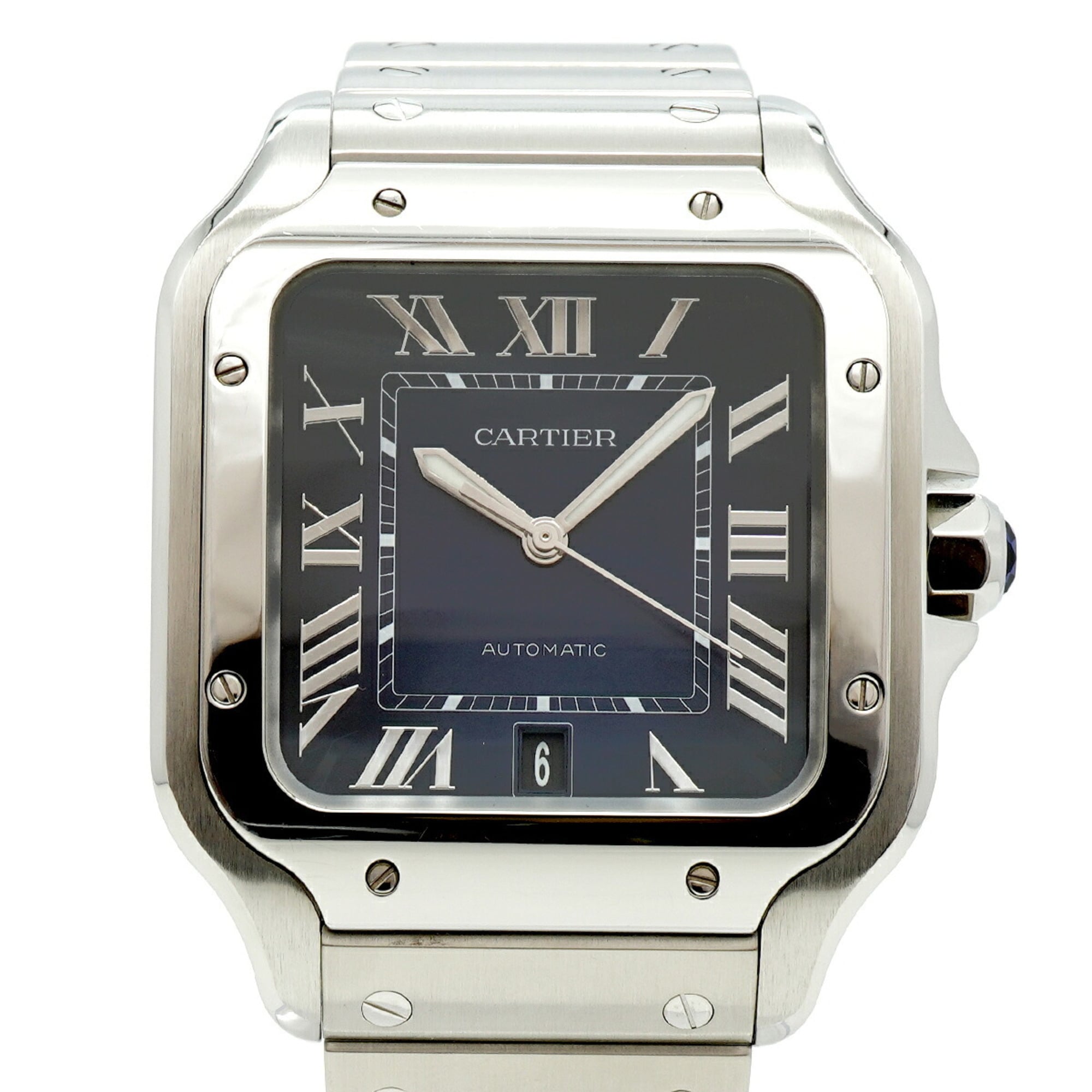 Montre Cartier Santos de LM WSSA0030, cadran bleu, 37 mm