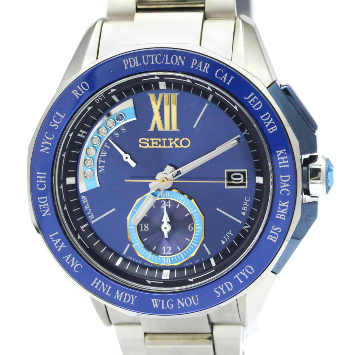 Seiko Brightz SAGA155(8B54-0BA0) Blue Dial 43mm Watch