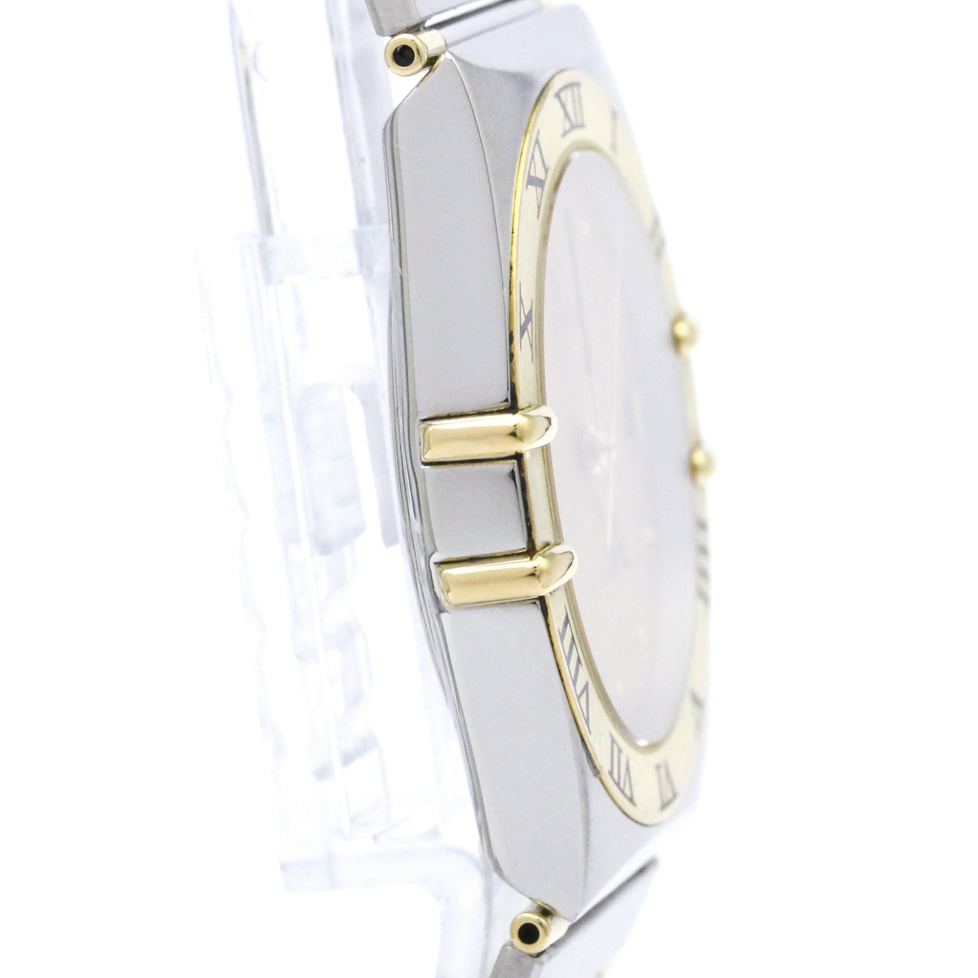 OMEGA Constellation Herrenuhr 18 Karat Gold Edelstahl Quarz 396.1080