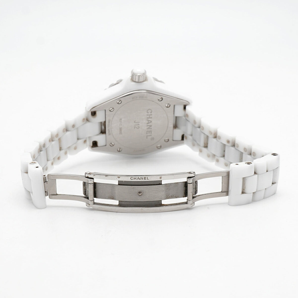 Chanel J12 12P Diamond H1628 White Dial 33mm Watch