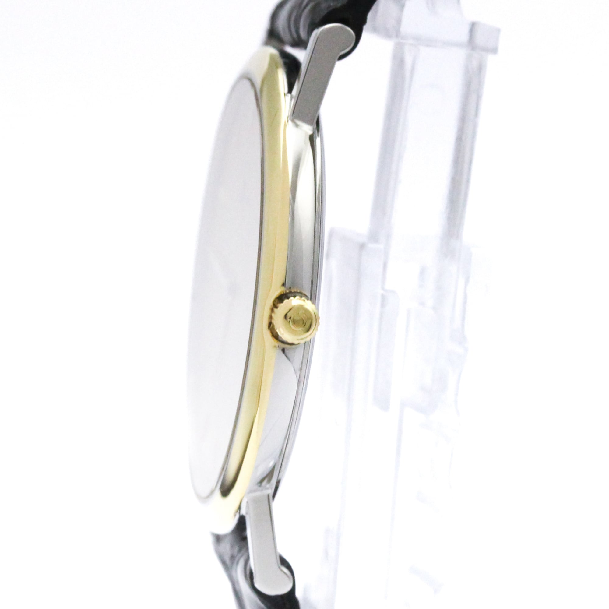 OMEGA De Ville Prestige Quarz-Herrenuhr, vergoldet, 7400.11