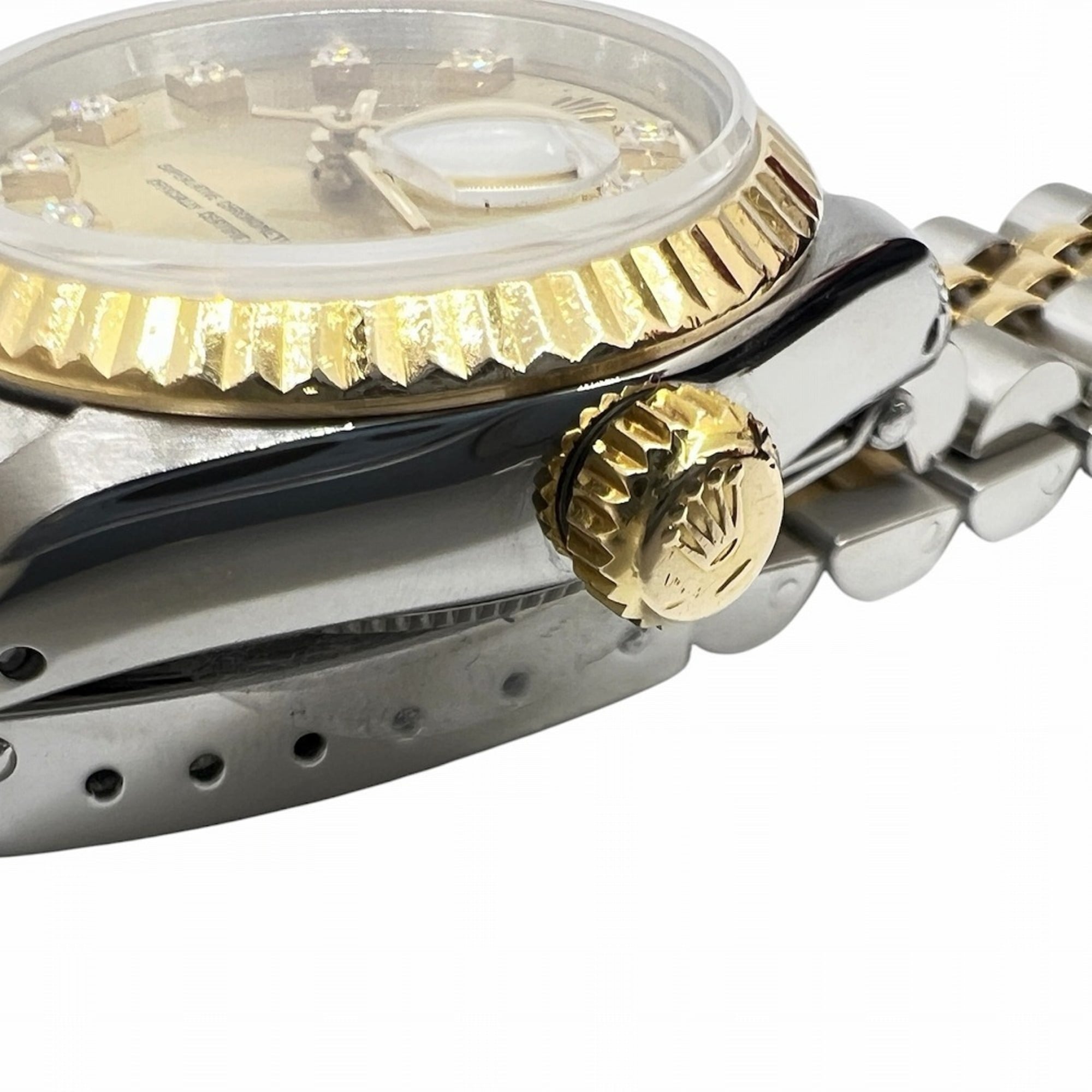 ROLEX Datejust 10P Diamond Stainless Steel 18K Yellow Gold Dial 69173G L-serial Two-tone Automatic Wo