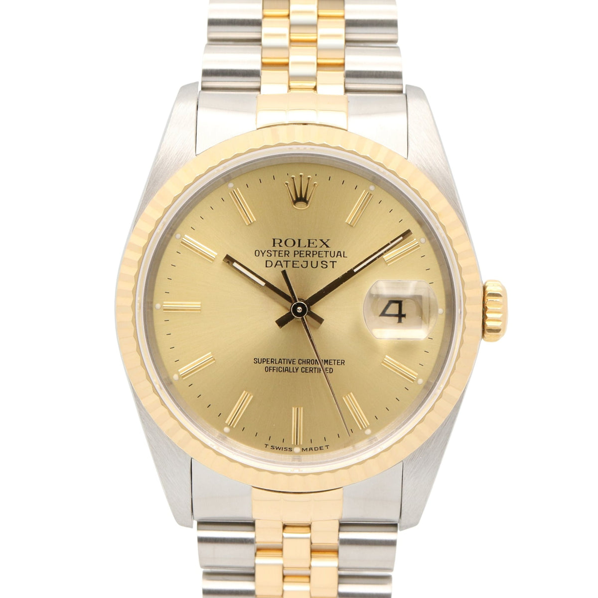 Rolex Datejust L-series 16233 Champagne, Gold Dial 36mm Watch