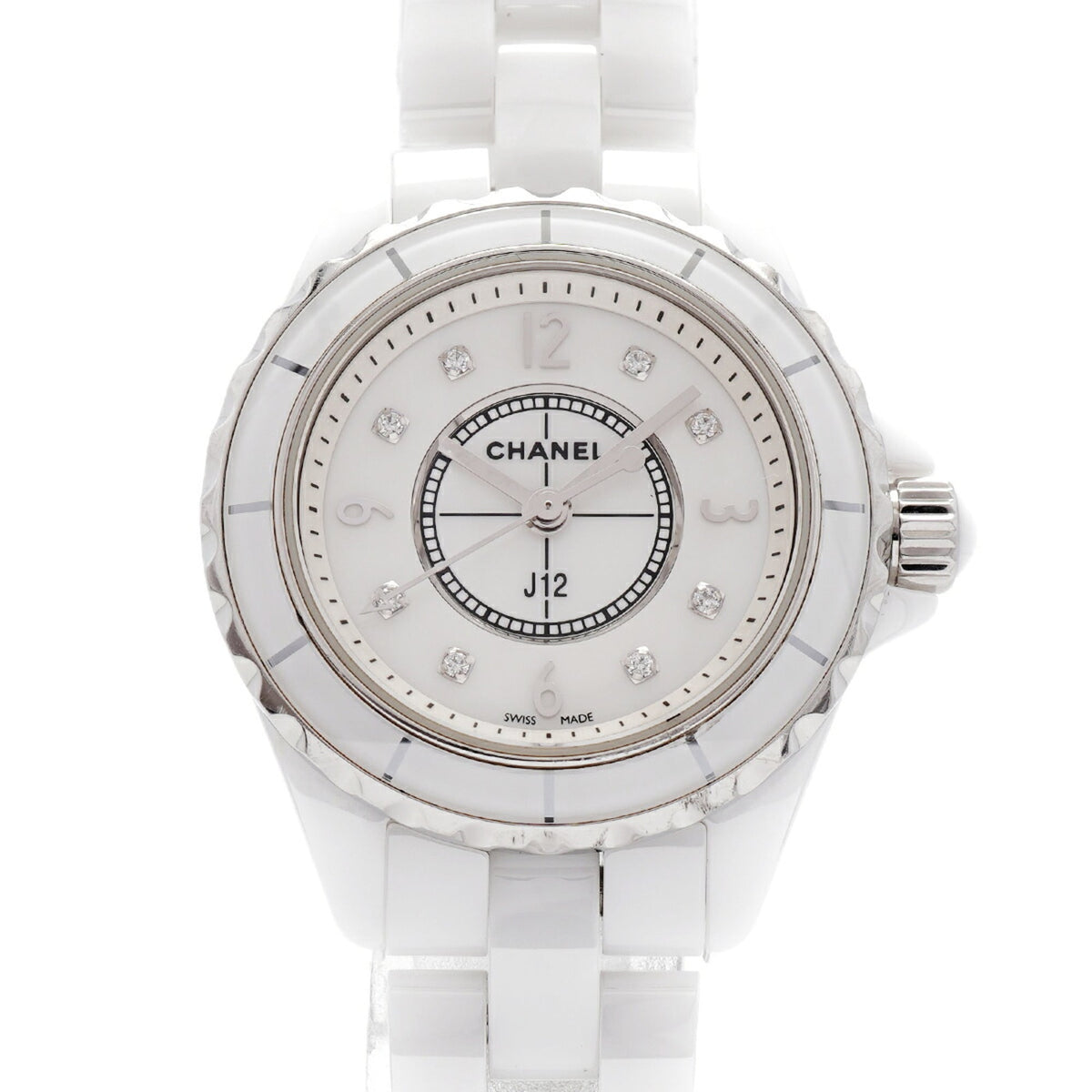 Montre Chanel J12 8P Diamond H2570 Blanc, cadran de 28 mm