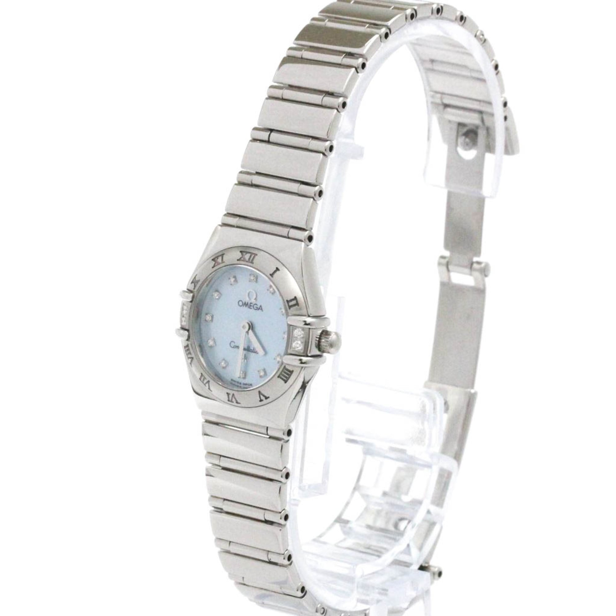 OMEGA Constellation My Choice Diamond Blue MOP Watch 1566.86 Polished