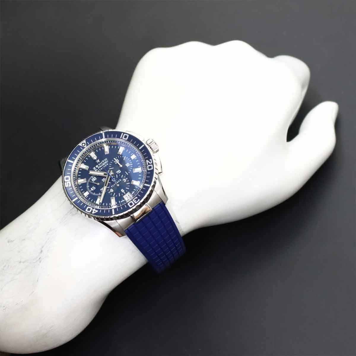 Zenith El Primero Stratos Flyback 03 2067 405 Blaues Zifferblatt 46 mm Uhr